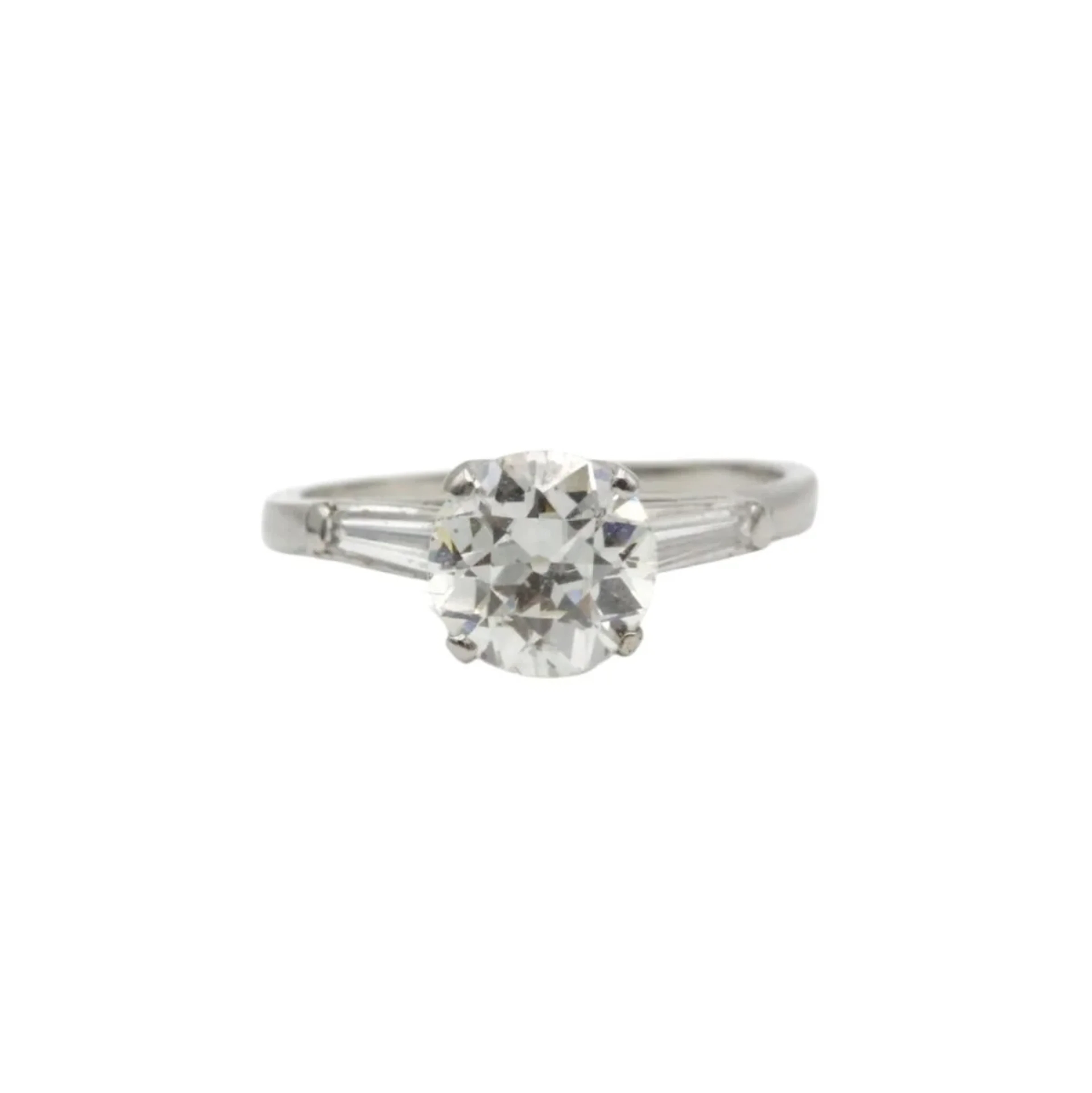 Solitaire - Platine et diamants