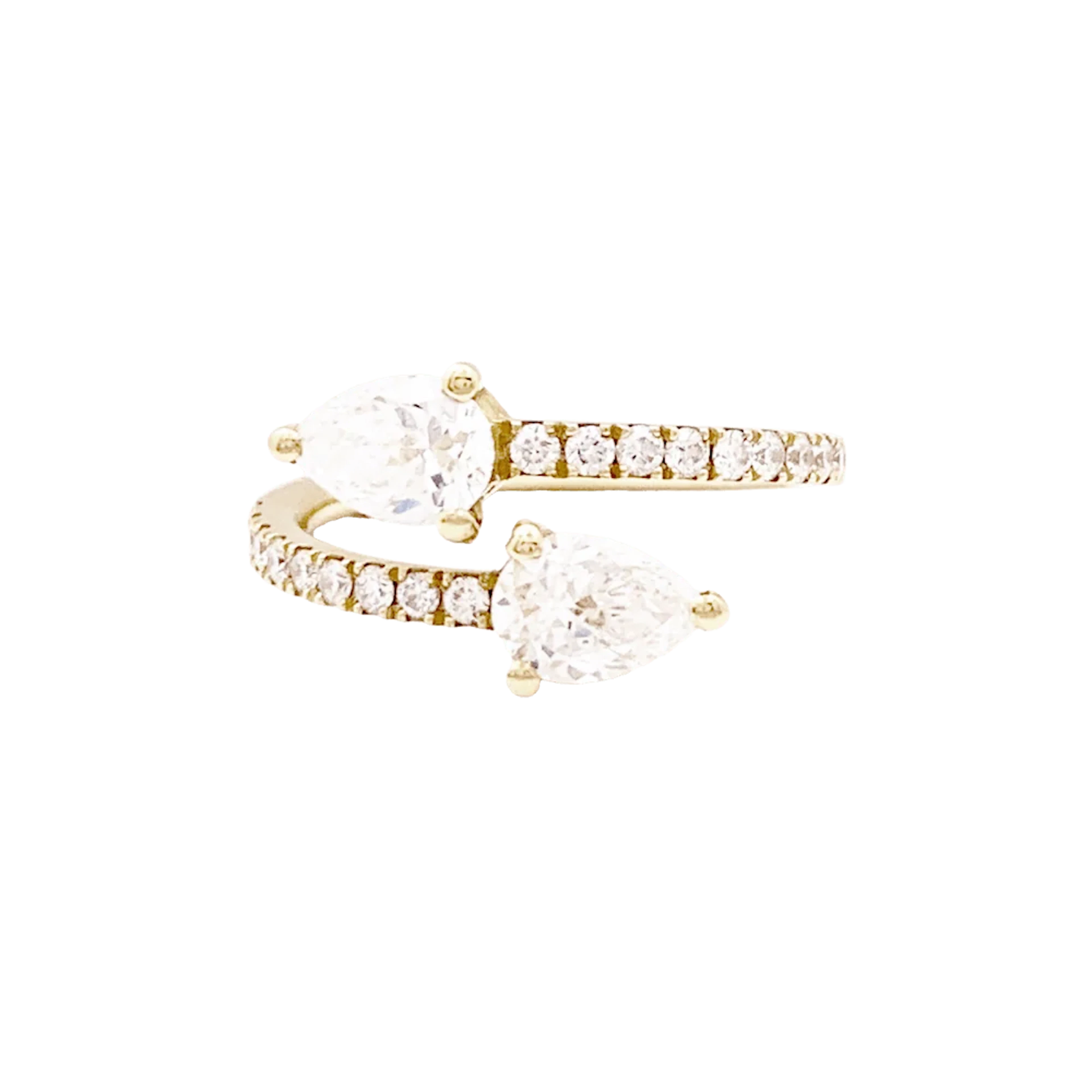 Toi & Moi Ring in Yellow gold and Diamonds