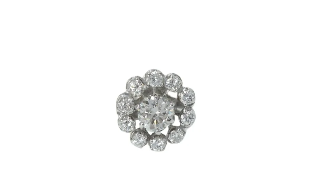 White Gold Daisy Ring with Diamonds
