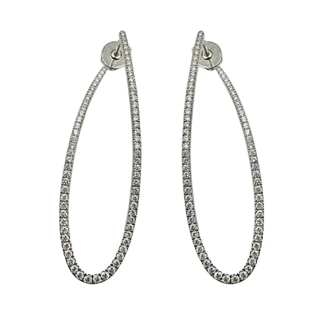 MESSIKA "Gatsby" Drop Earrings in white gold and diamonds