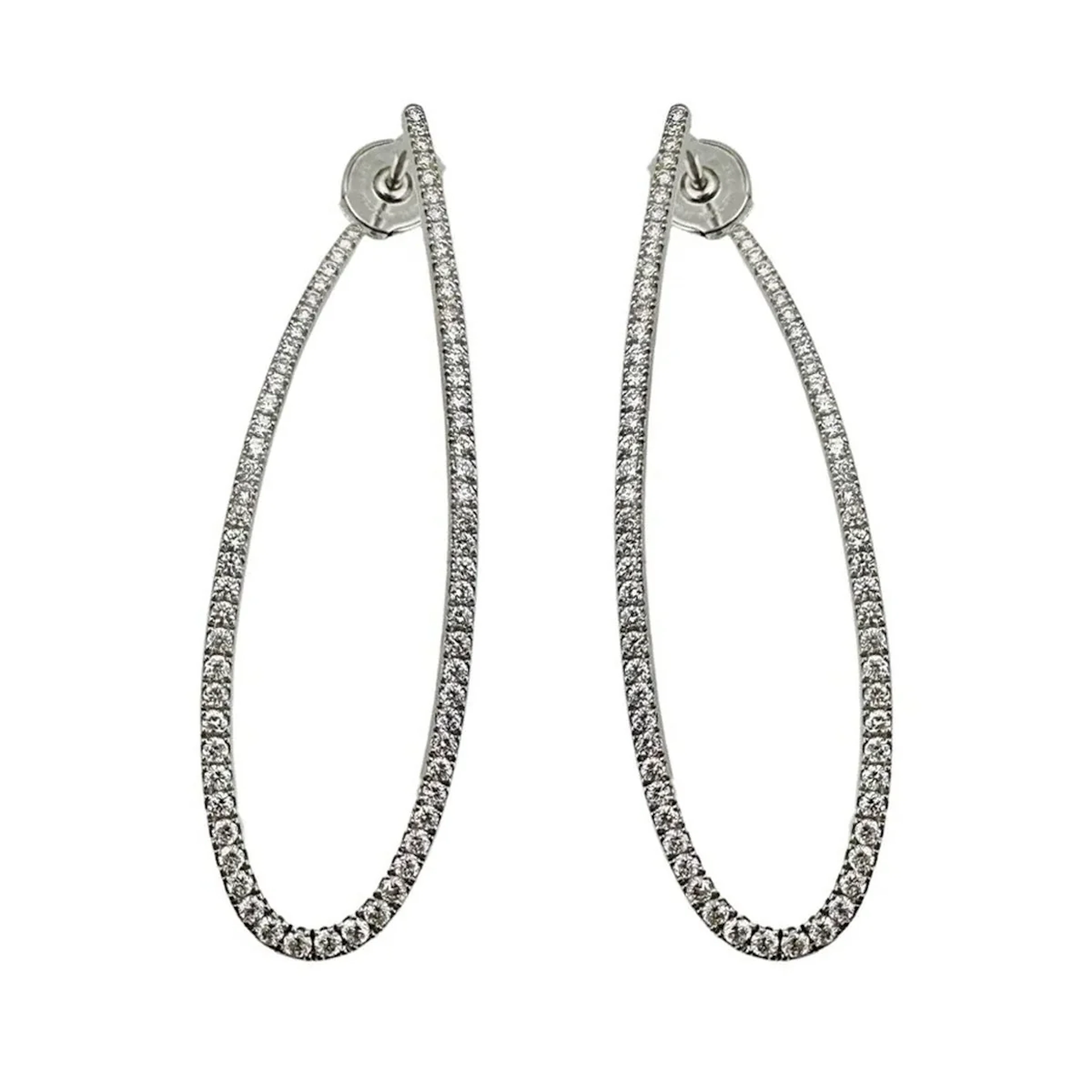 MESSIKA "Gatsby" Drop Earrings in white gold and diamonds