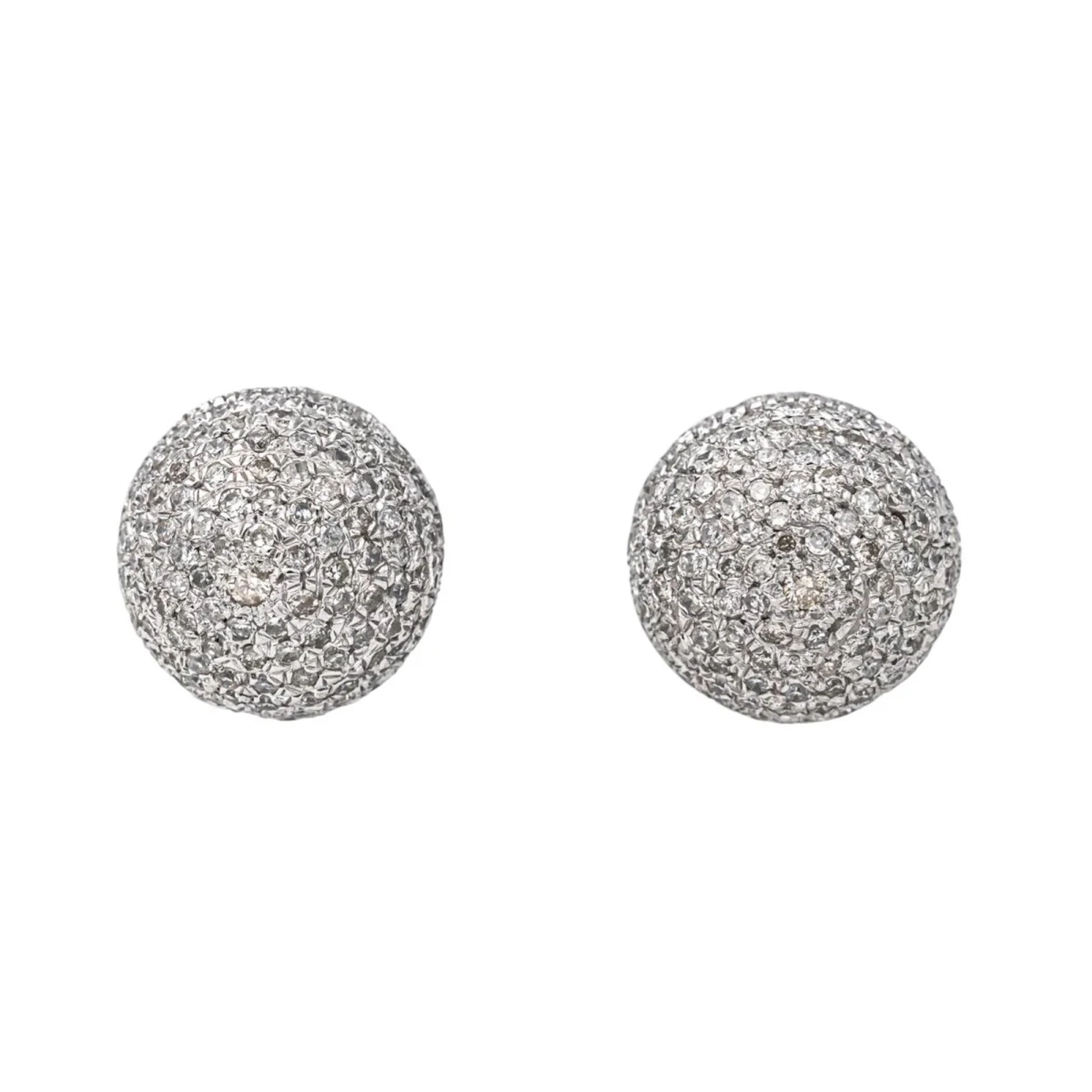 Earrings Nails in white gold and diamonds