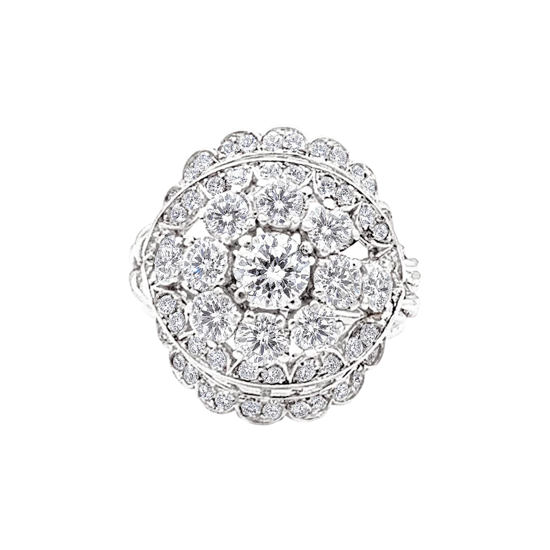 Bague en platine et diamants