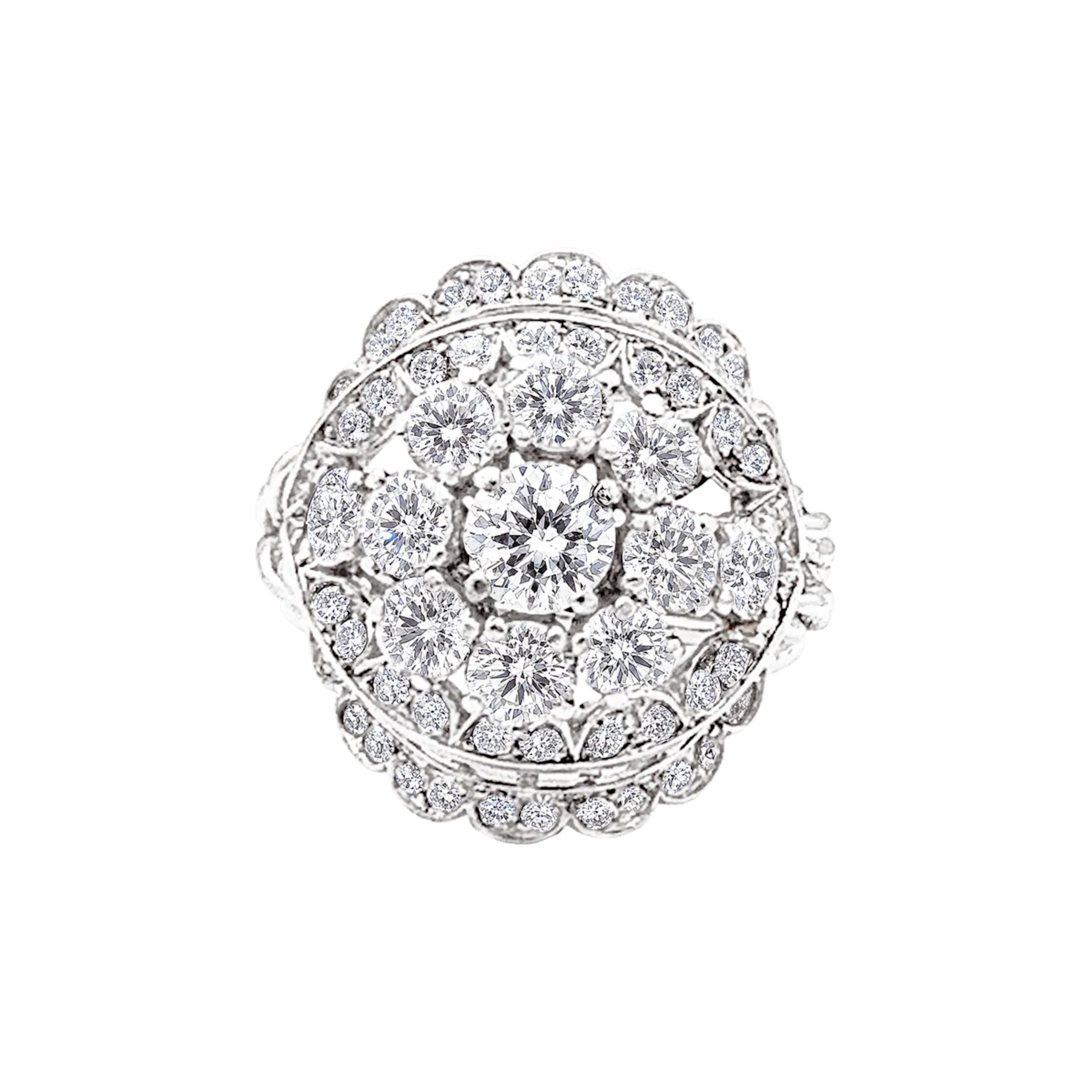 Bague en platine et diamants