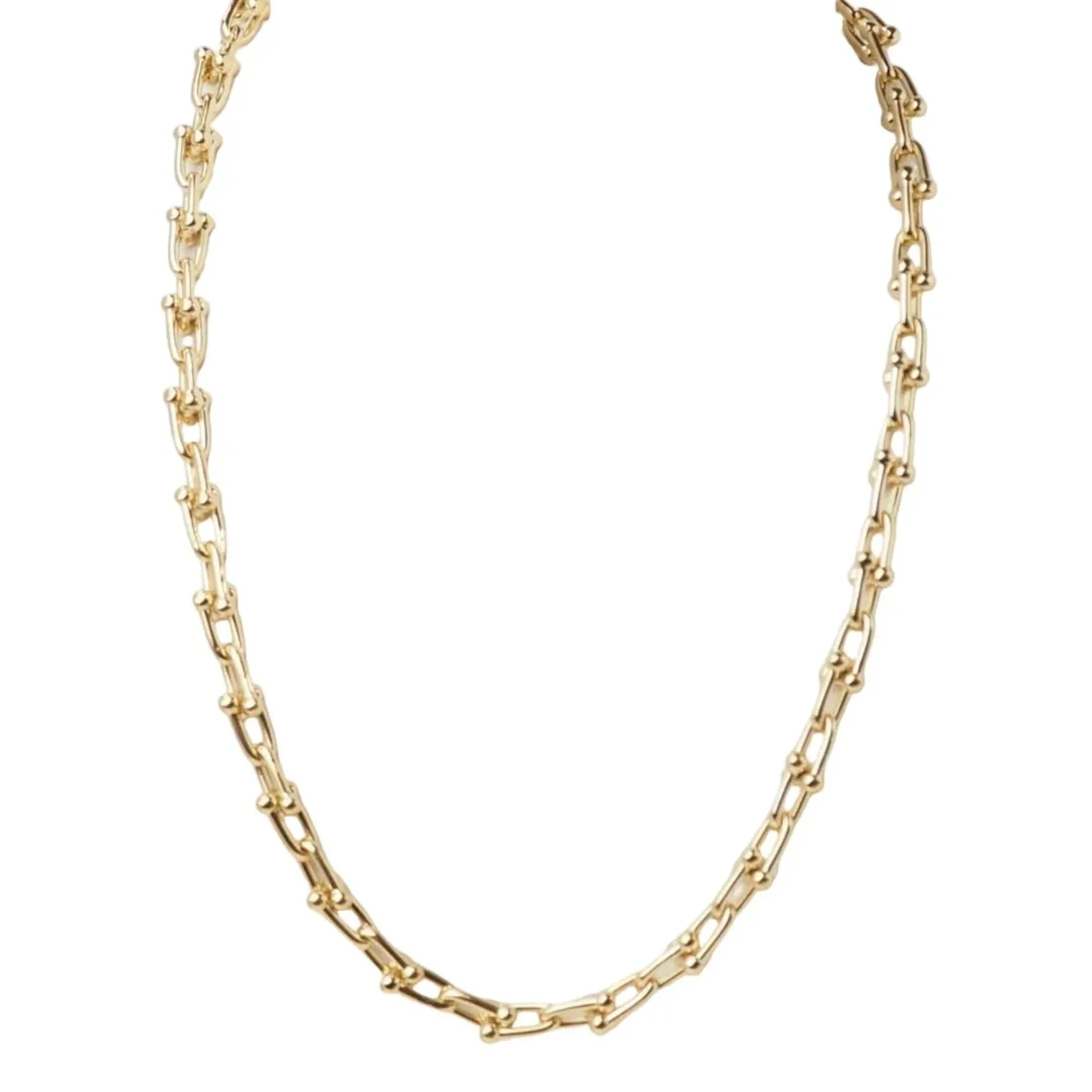 TIFFANY & CO. "HardWear" Link Necklace (Small) in yellow gold