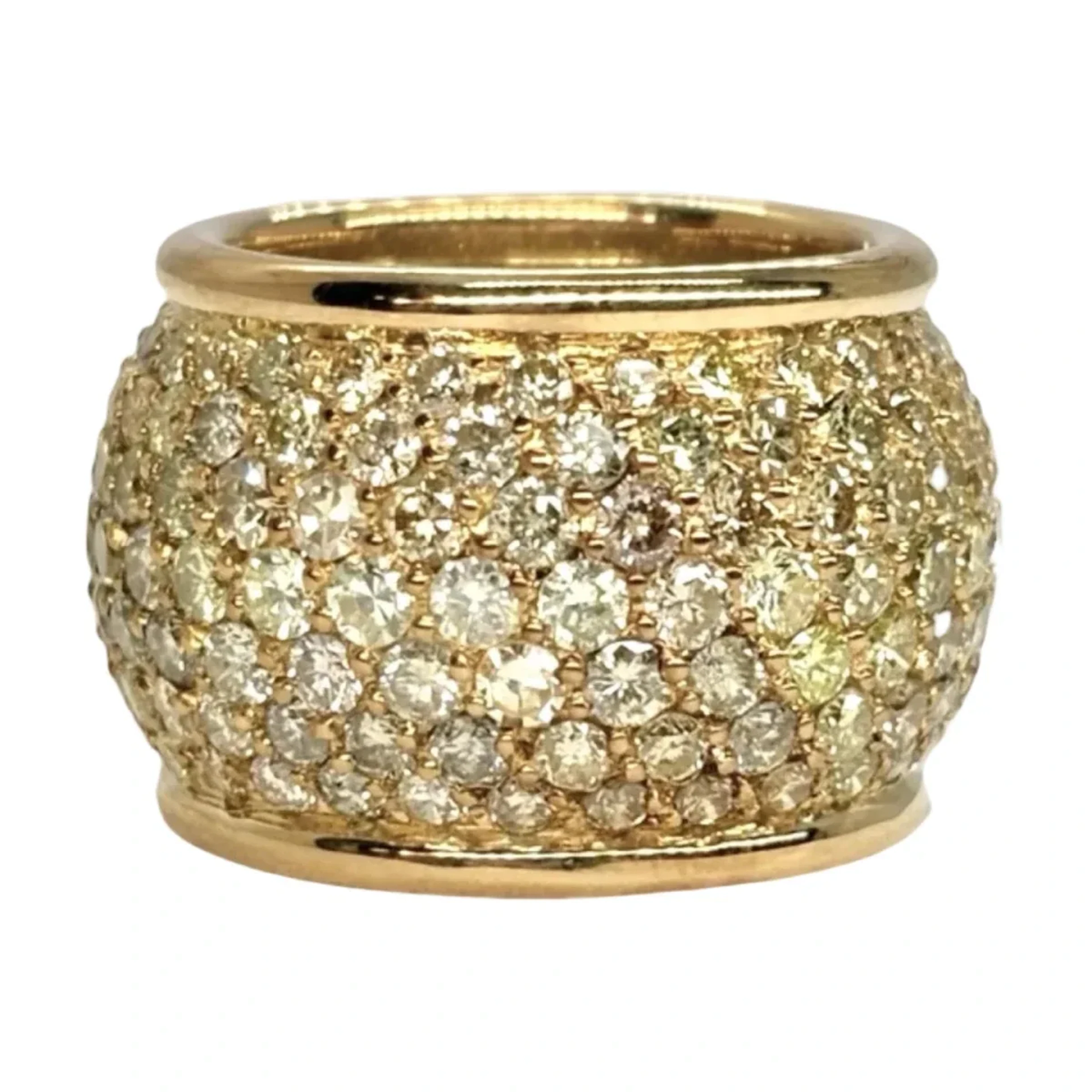 Bague Dôme en or jaune et diamants