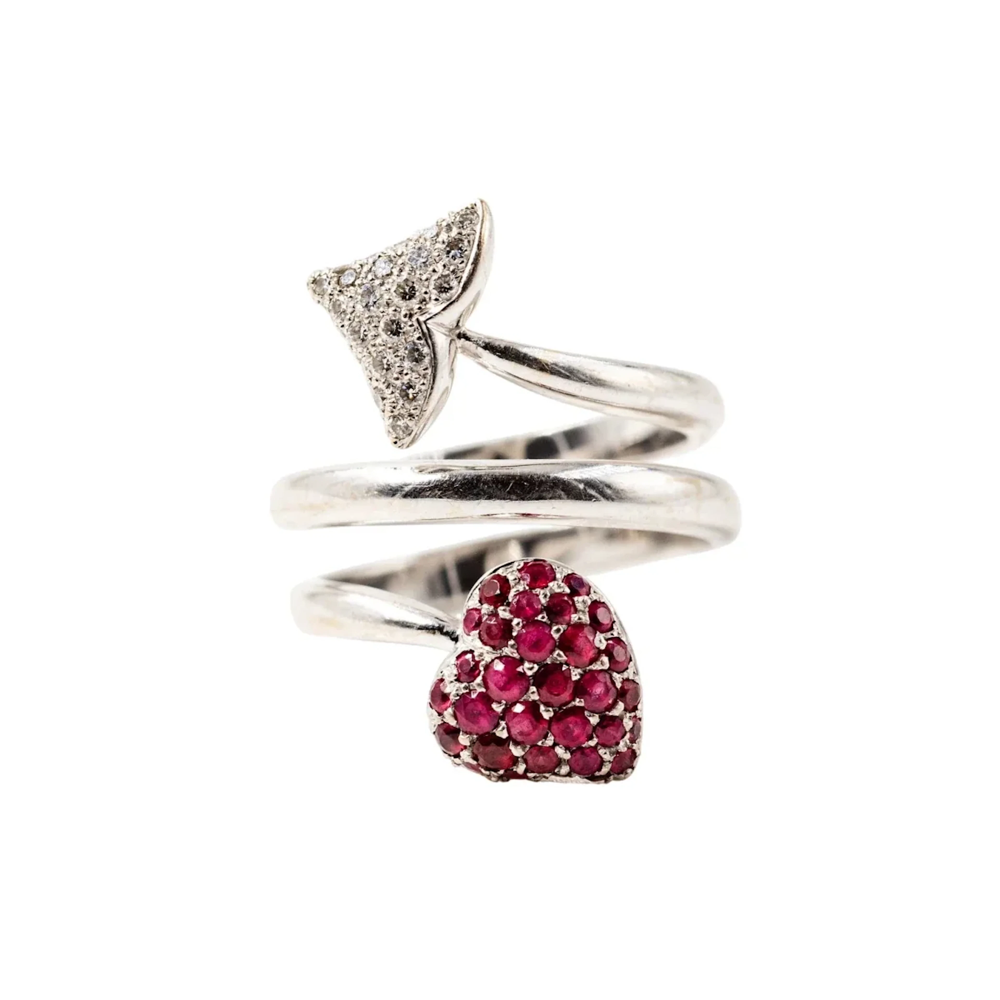 DIOR "Diablotine" Ring in white gold, rubies, and diamonds