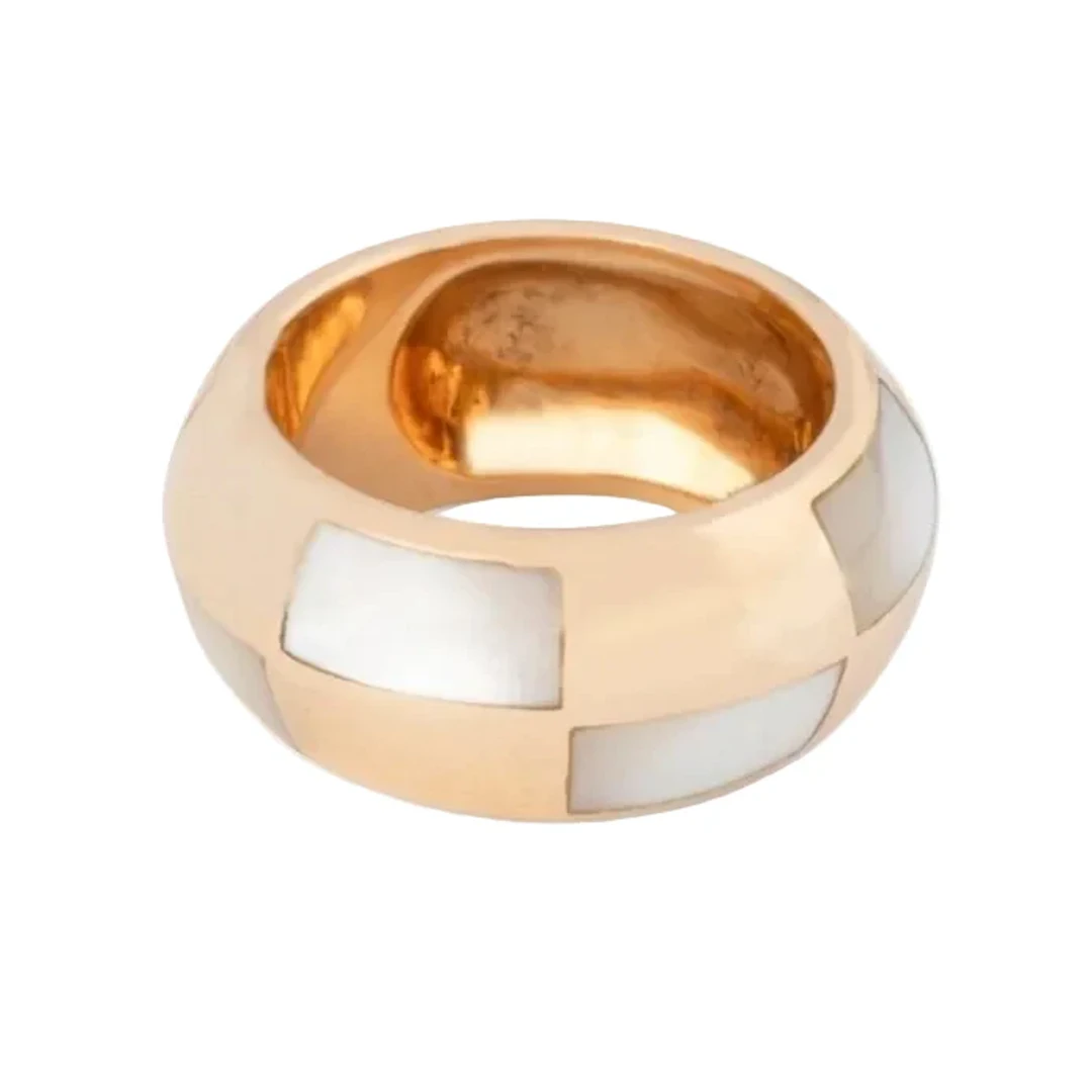 Ring MAUBOUSSIN headband in yellow gold and mother-of-pearl