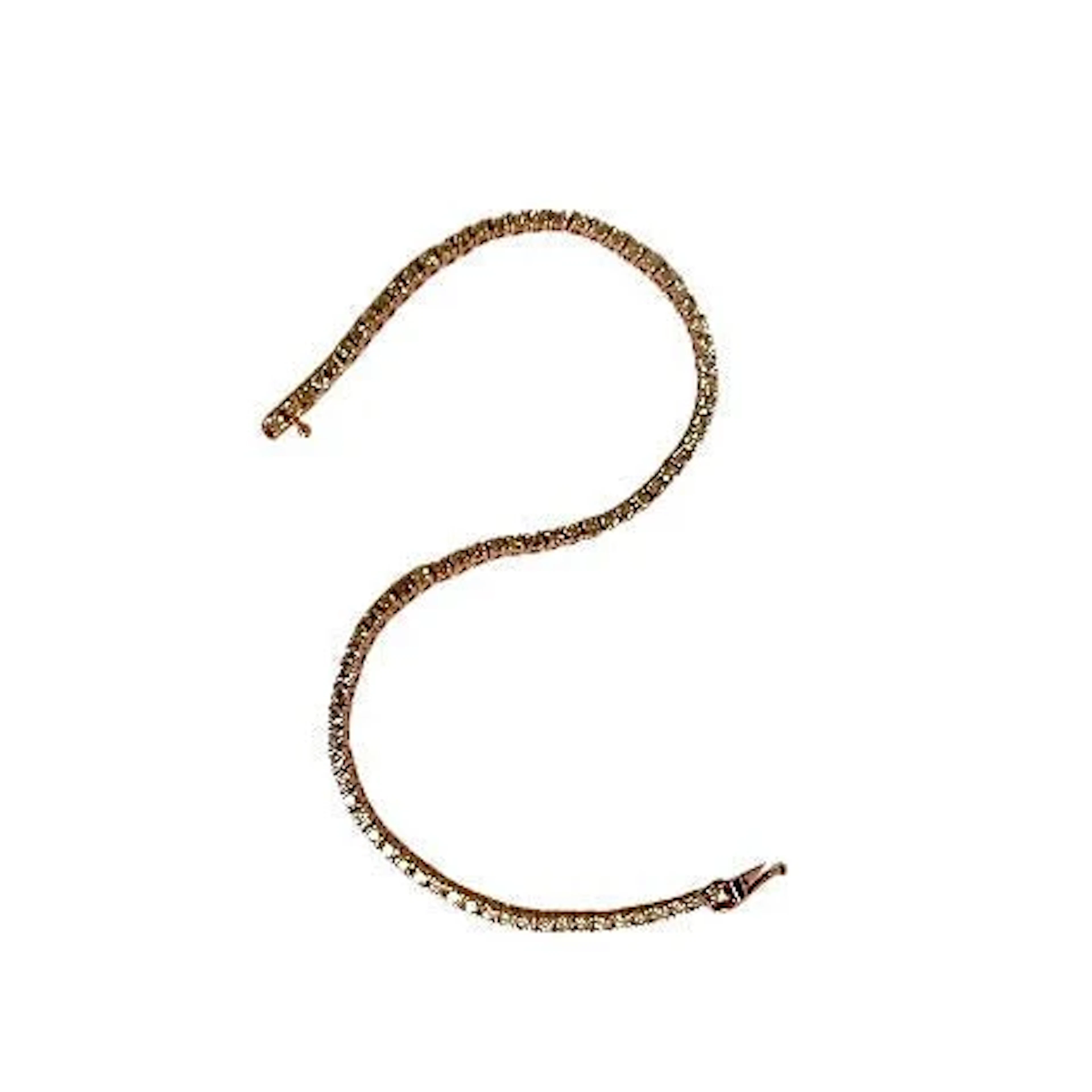 "Ligne" Bracelet in Rose gold and Diamonds