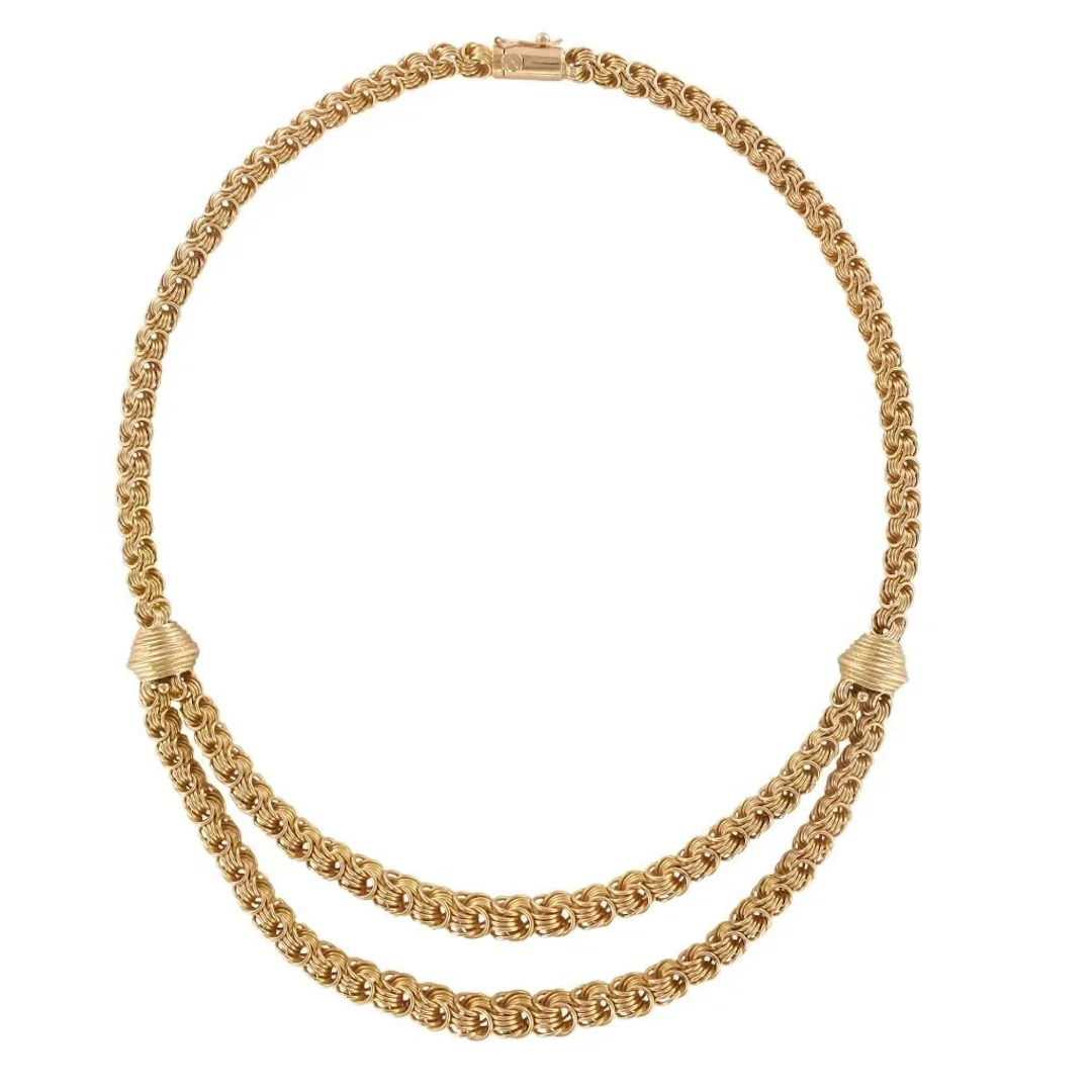 Drapery Necklace in Rose Gold