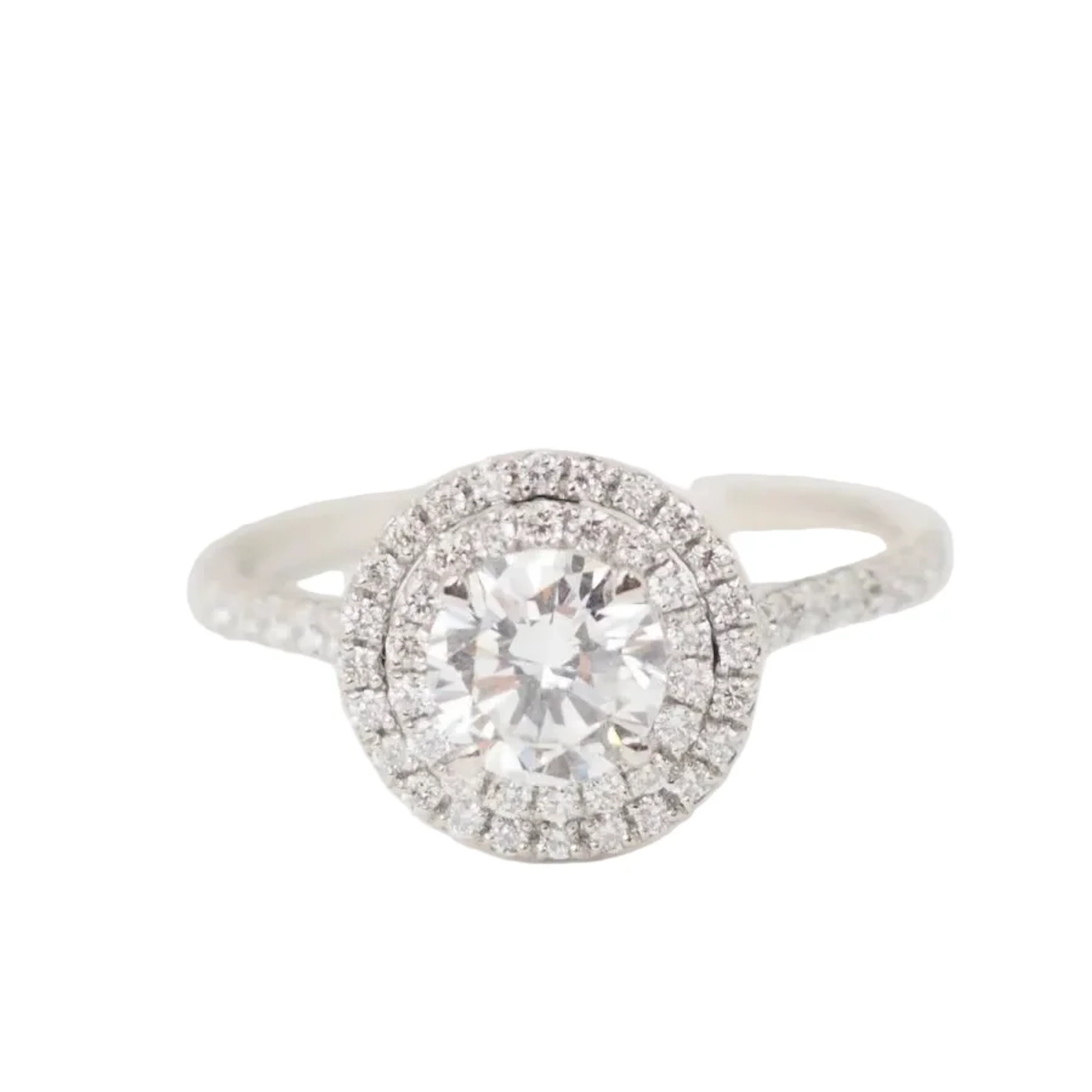 Ring Solitaire in white gold and diamonds