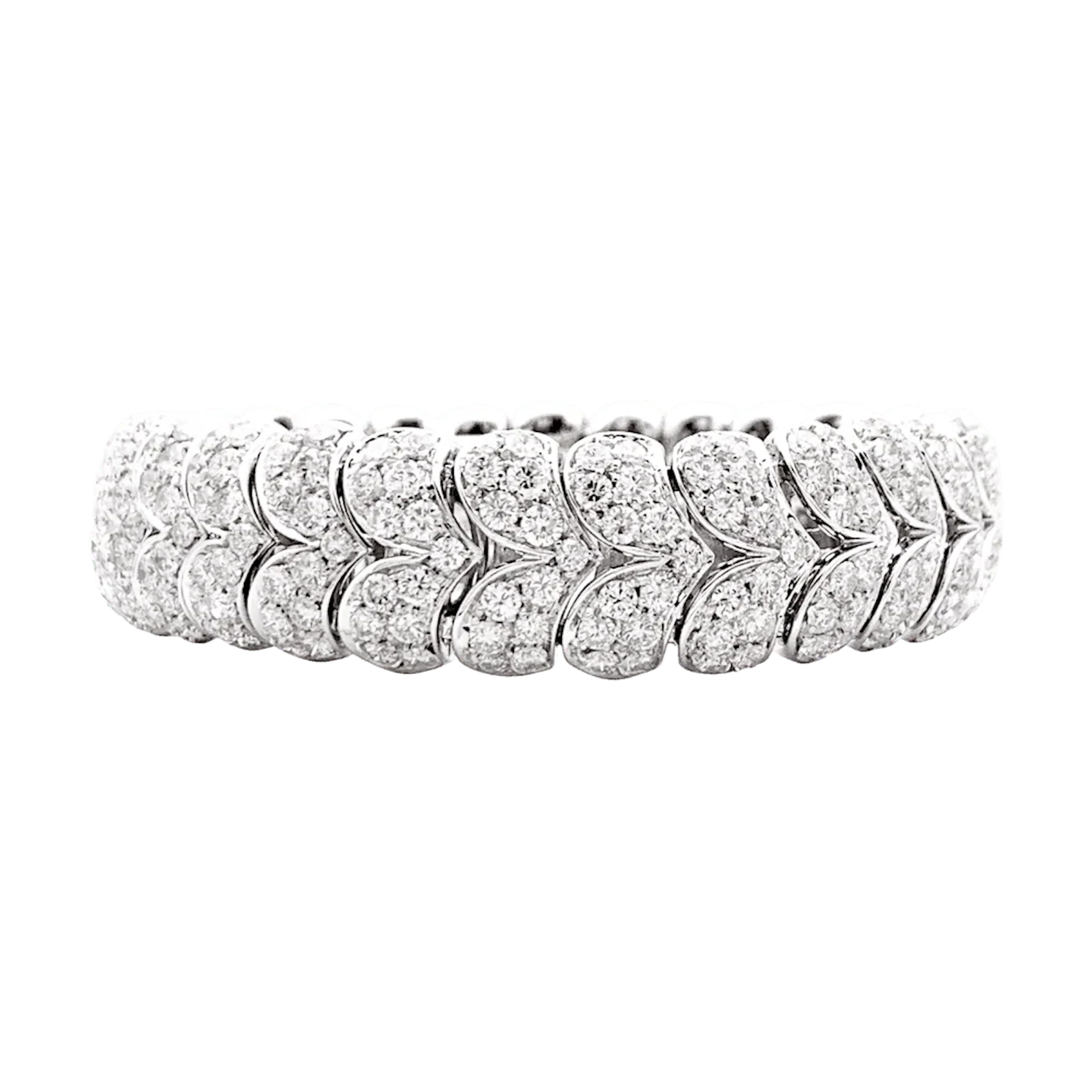 ARFAN Link bracelet in white gold and diamonds