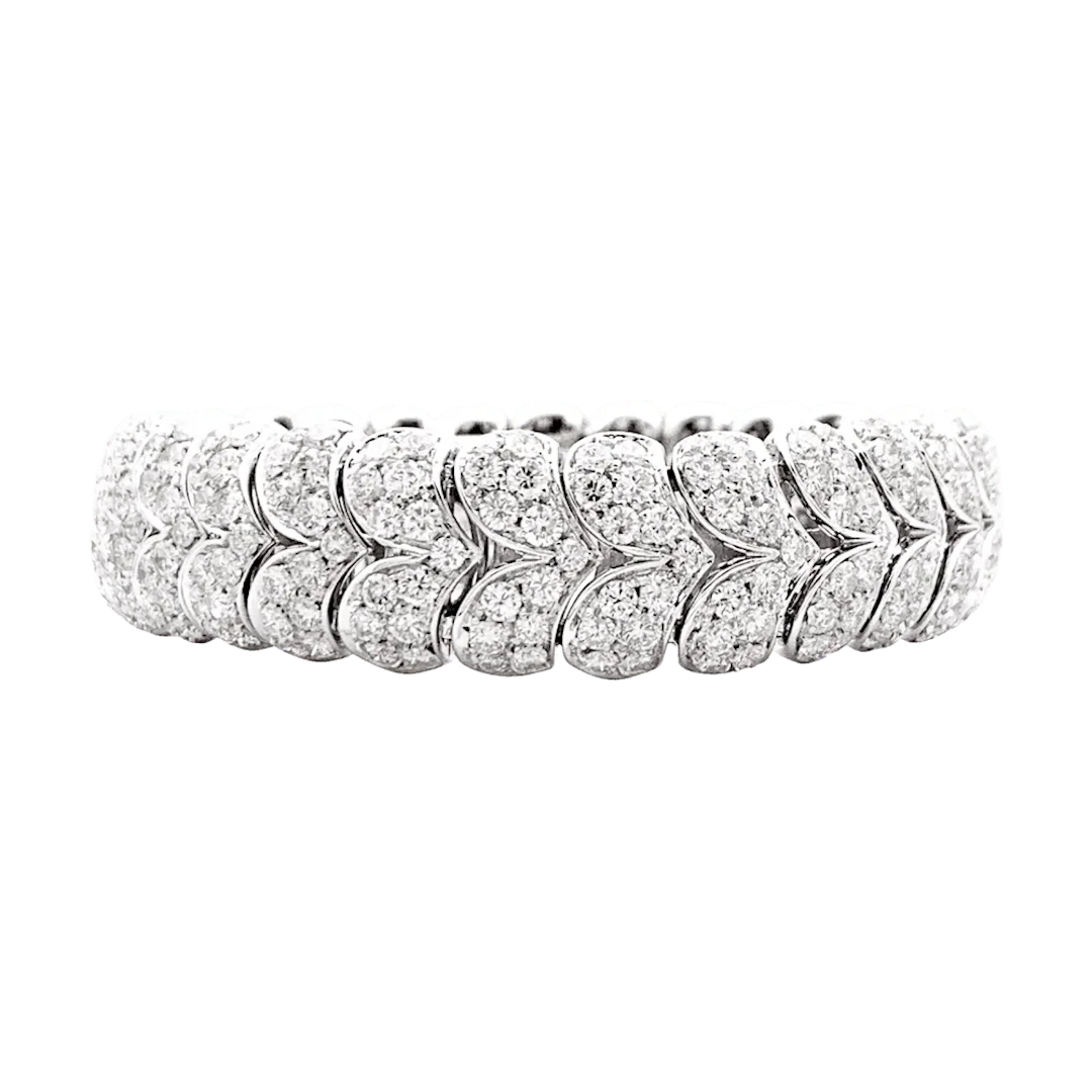 ARFAN Link bracelet in white gold and diamonds