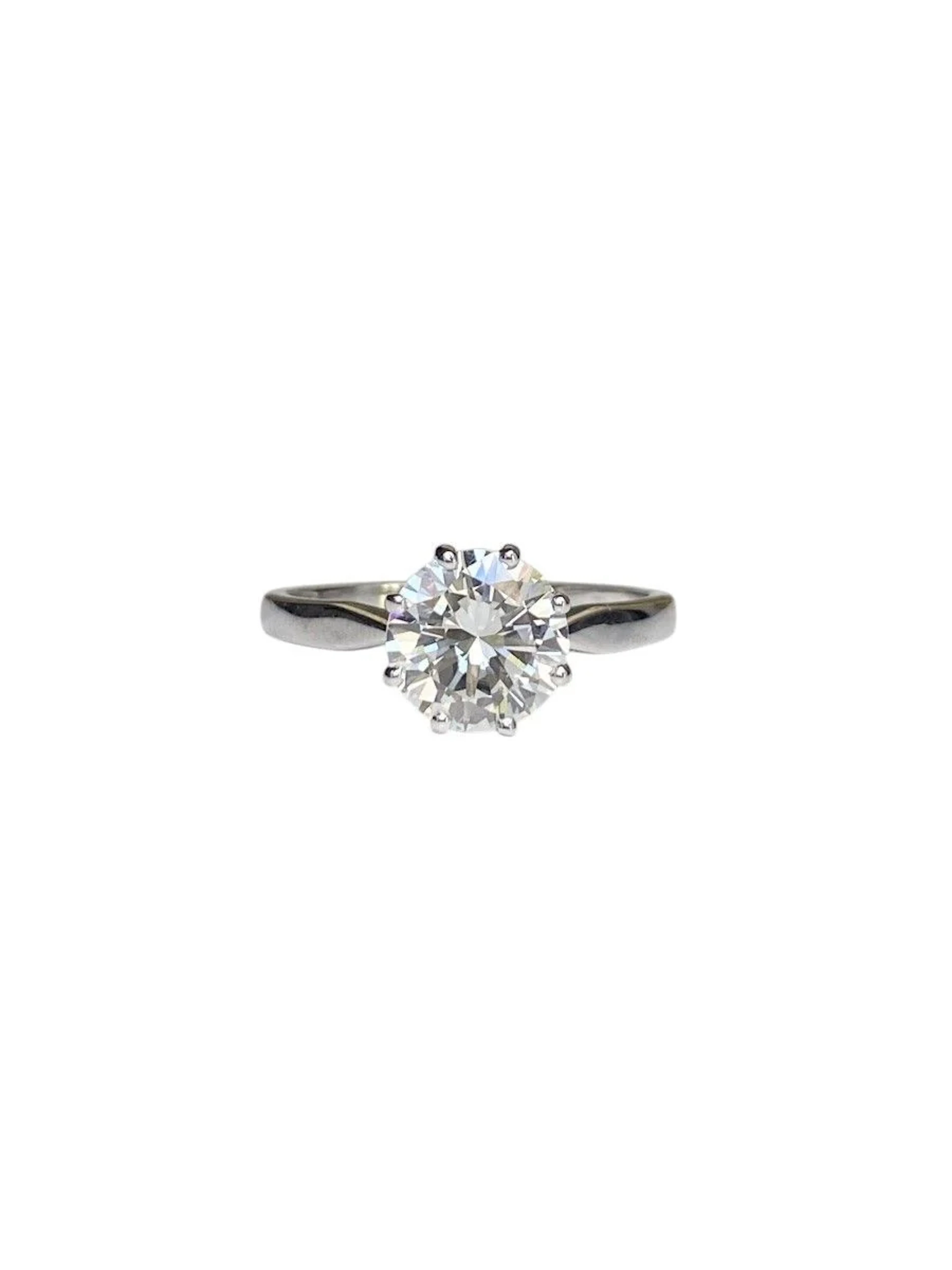 Ring Solitaire in white gold and diamond