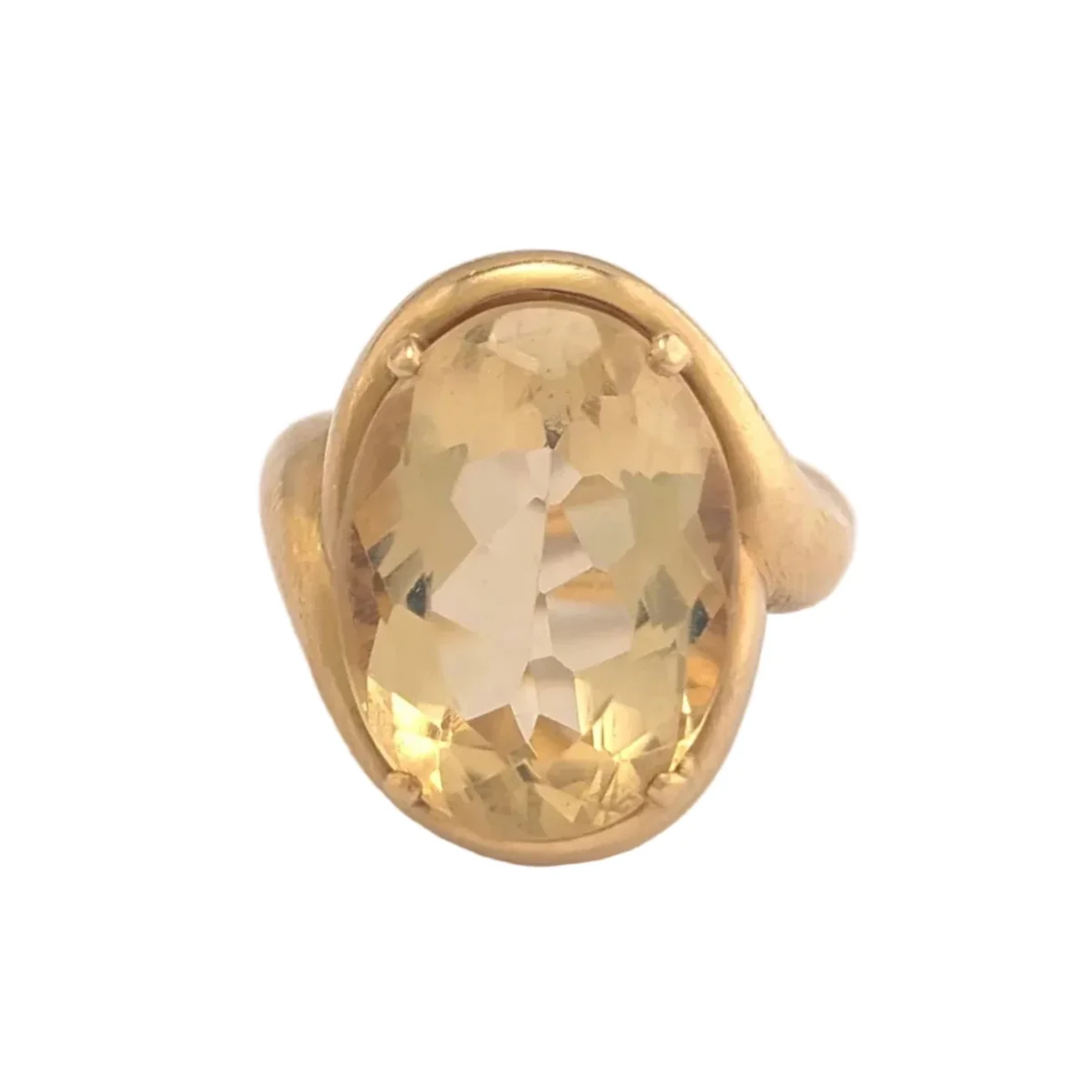 Yellow Gold and Citrine Cocktail Ring