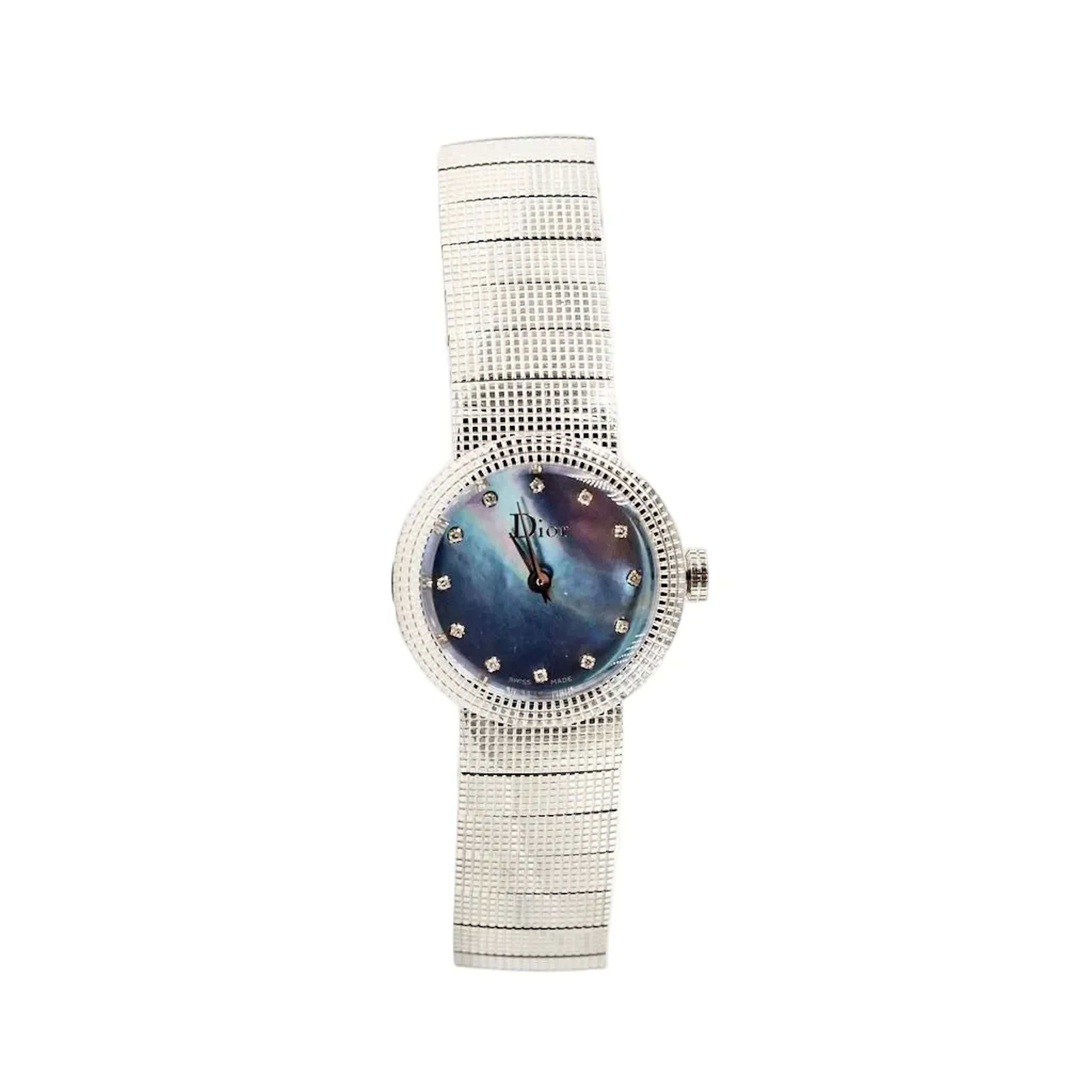 DIOR "La Baby D" ladies' watch in stainless steel, Mother-of-pearl