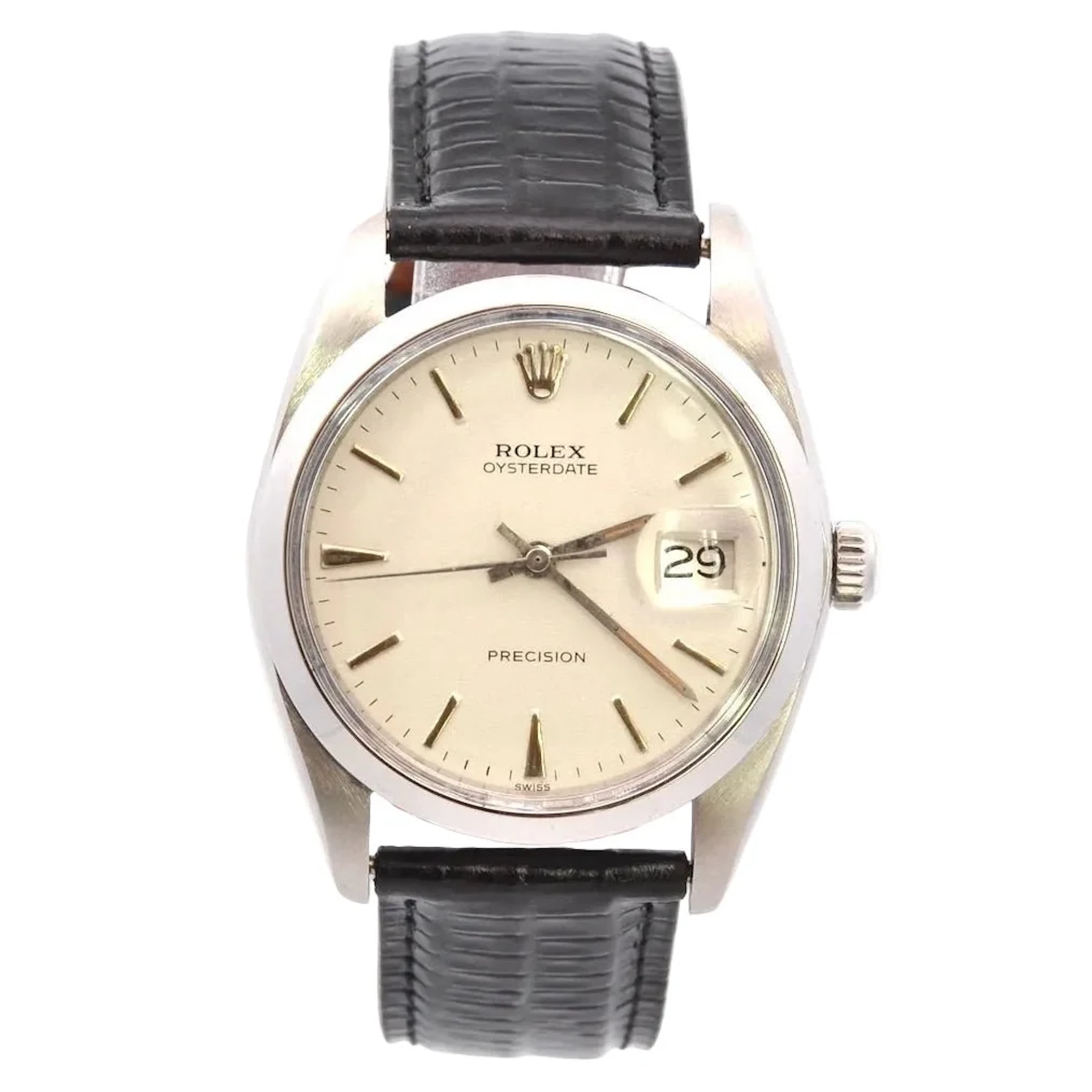 Montre ROLEX "OysterDate Precision" en cuir