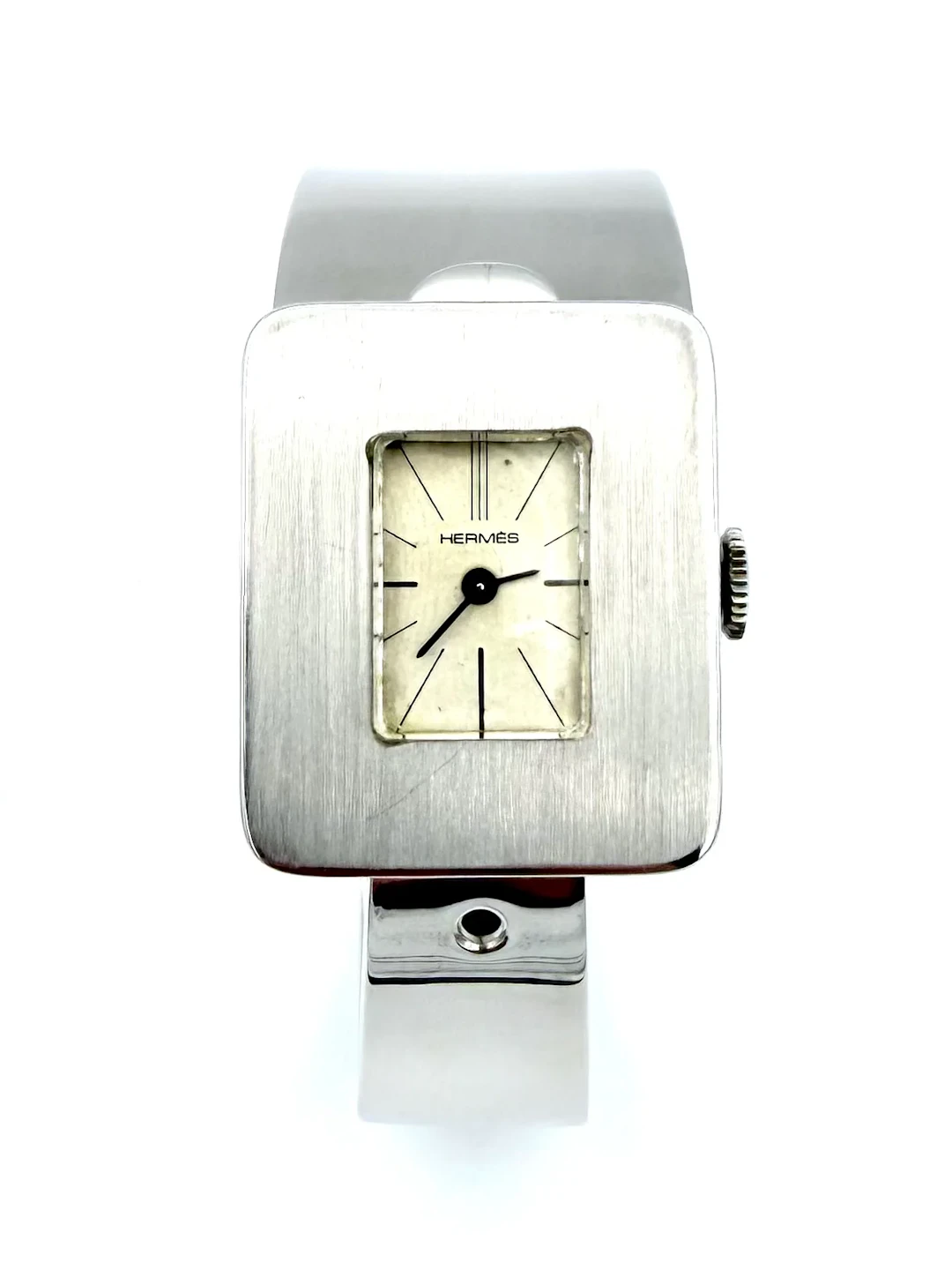 Montre HERMES vintage en argent vers 1970