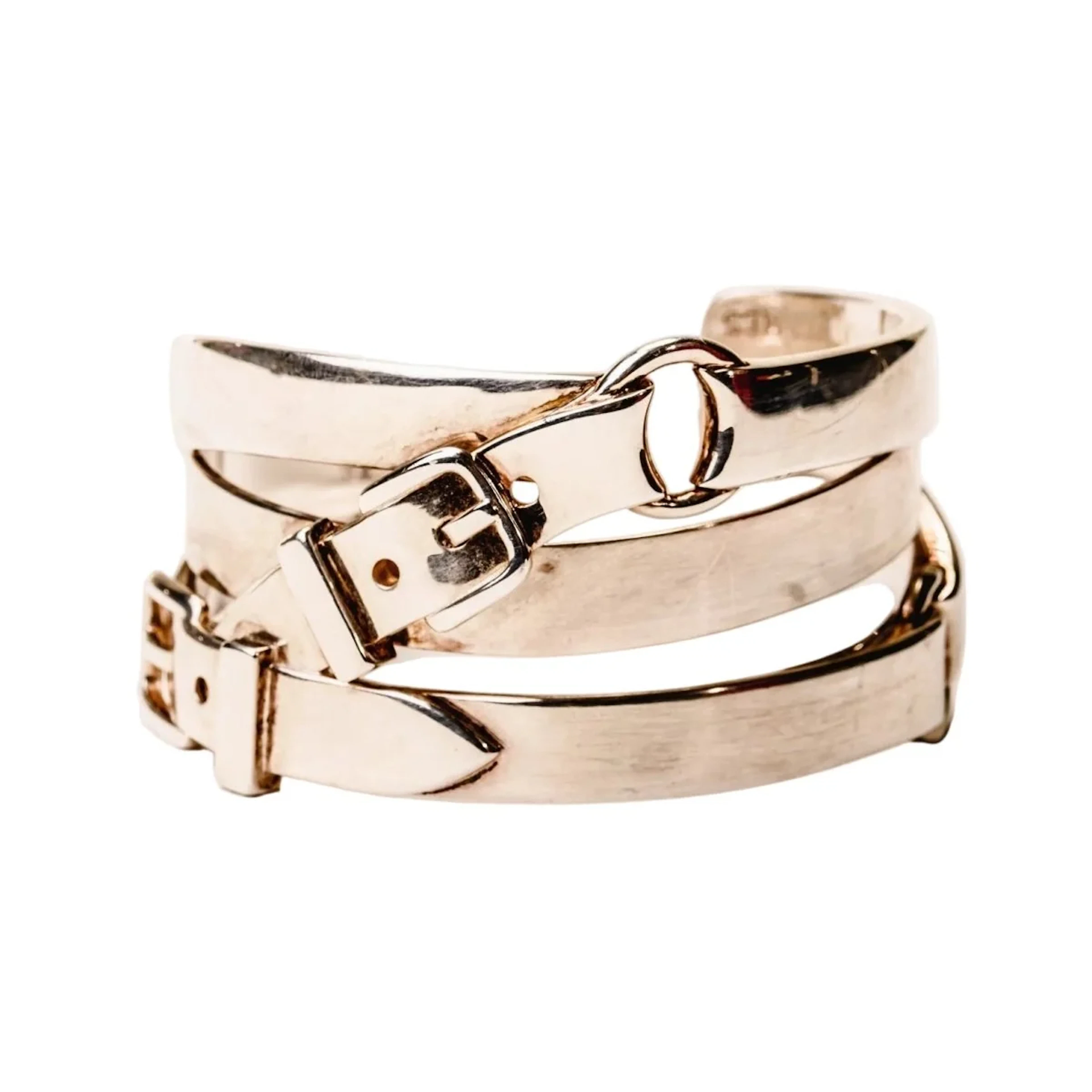 HERMÈS "Débridé" Silver Cuff Bracelet