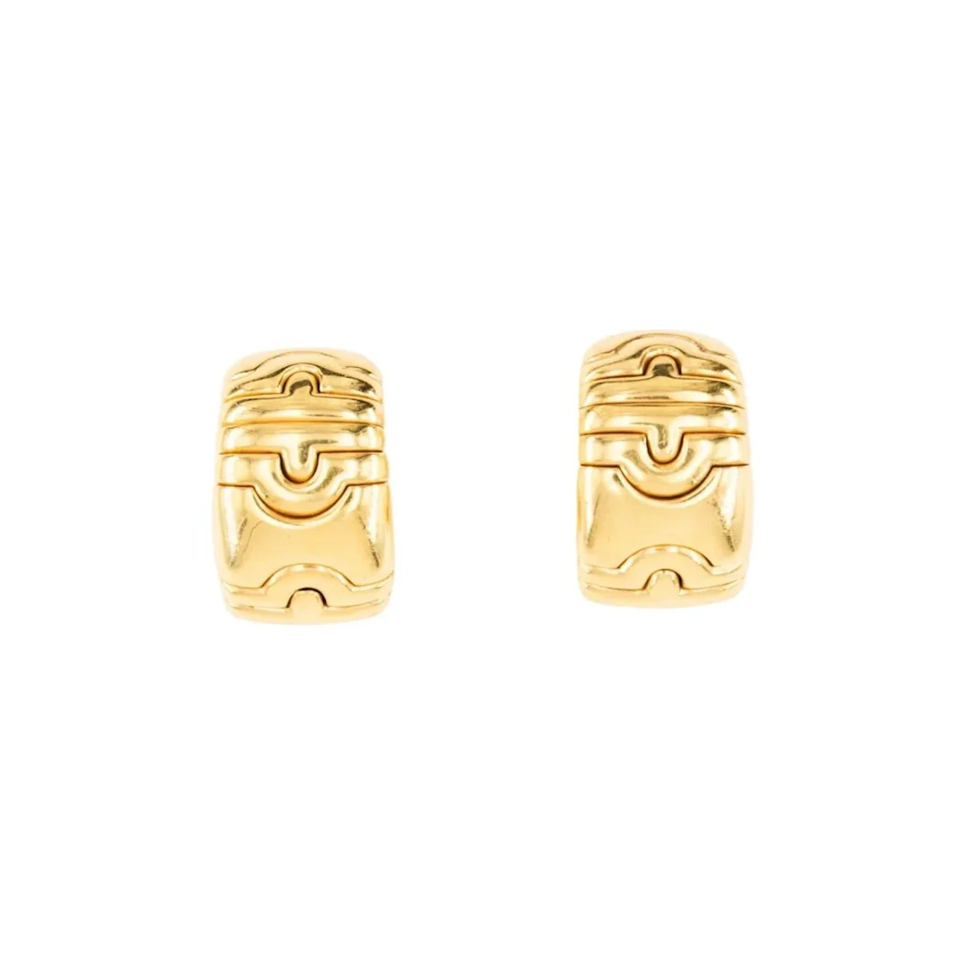 Yellow gold "Parentesi" BULGARI clip earrings