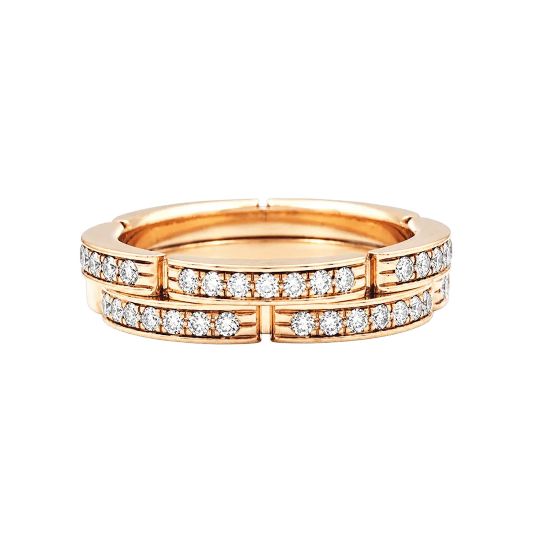 CARTIER "Maillon Panthère" Wedding Band in rose gold and diamonds