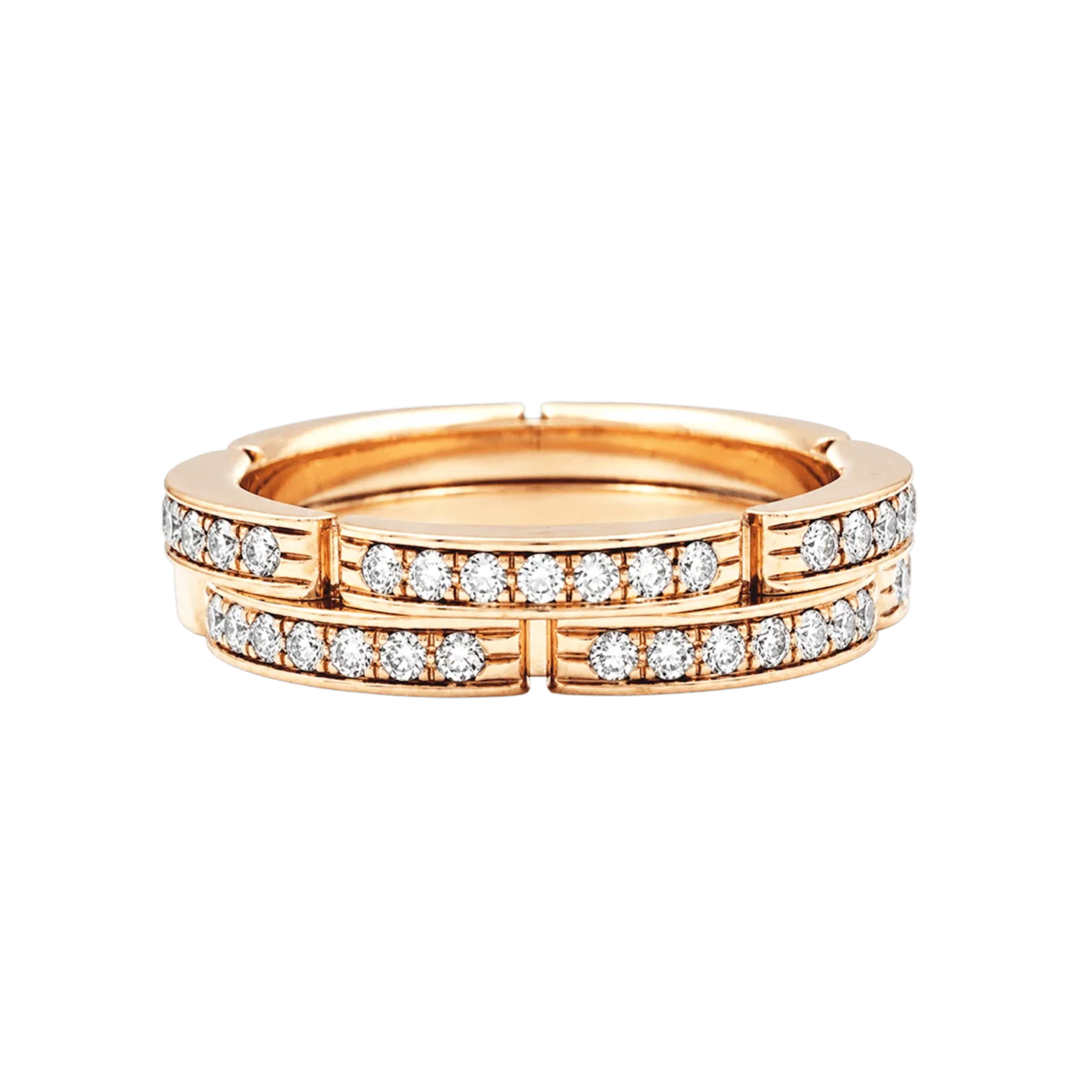 CARTIER "Maillon Panthère" Wedding Band in rose gold and diamonds