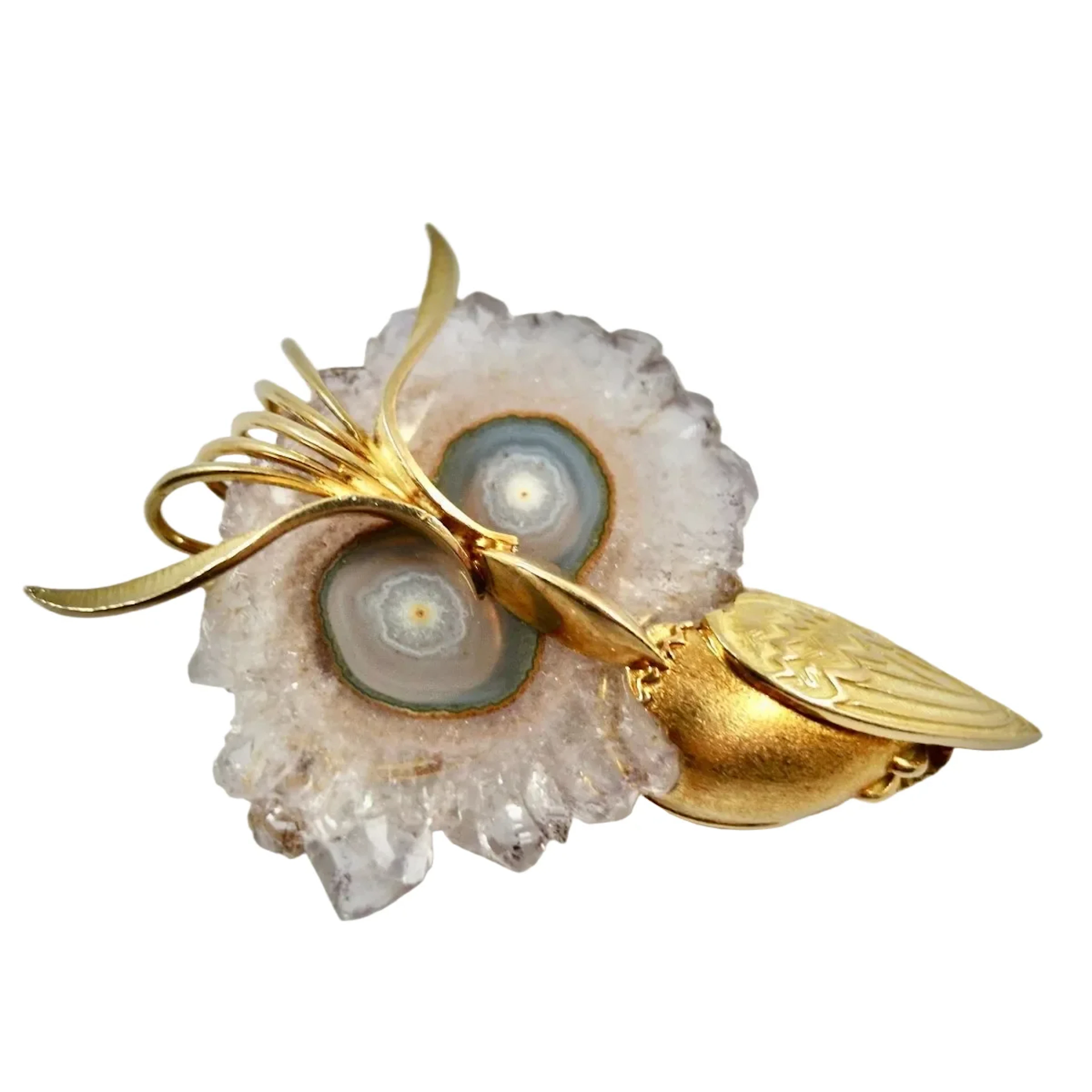 1950s–1960s-era owl brooch/pendant