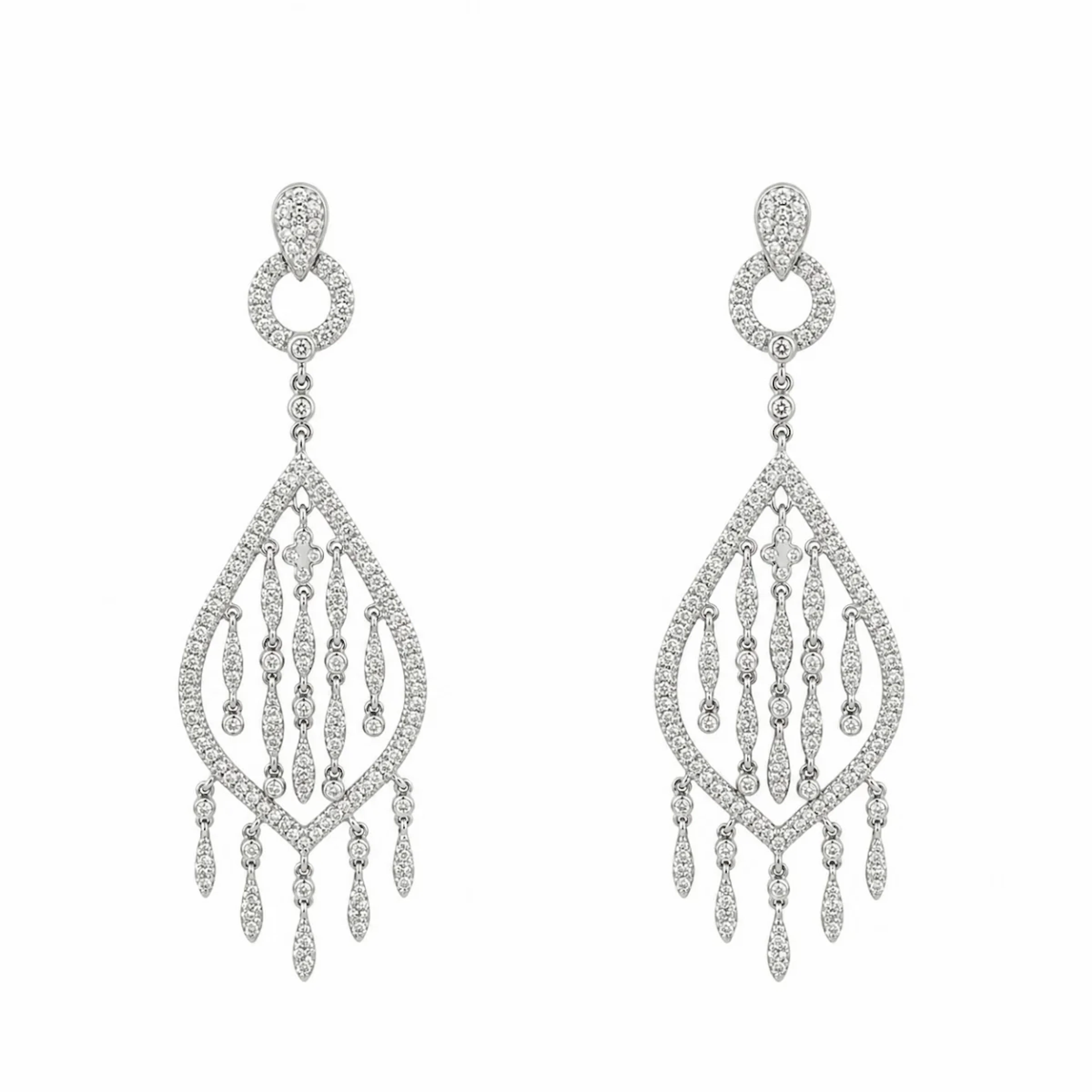 Earrings Pending in white gold and diamonds