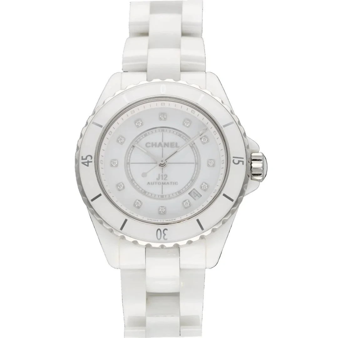 CHANEL "J12" Watch in Ceramic and Diamonds