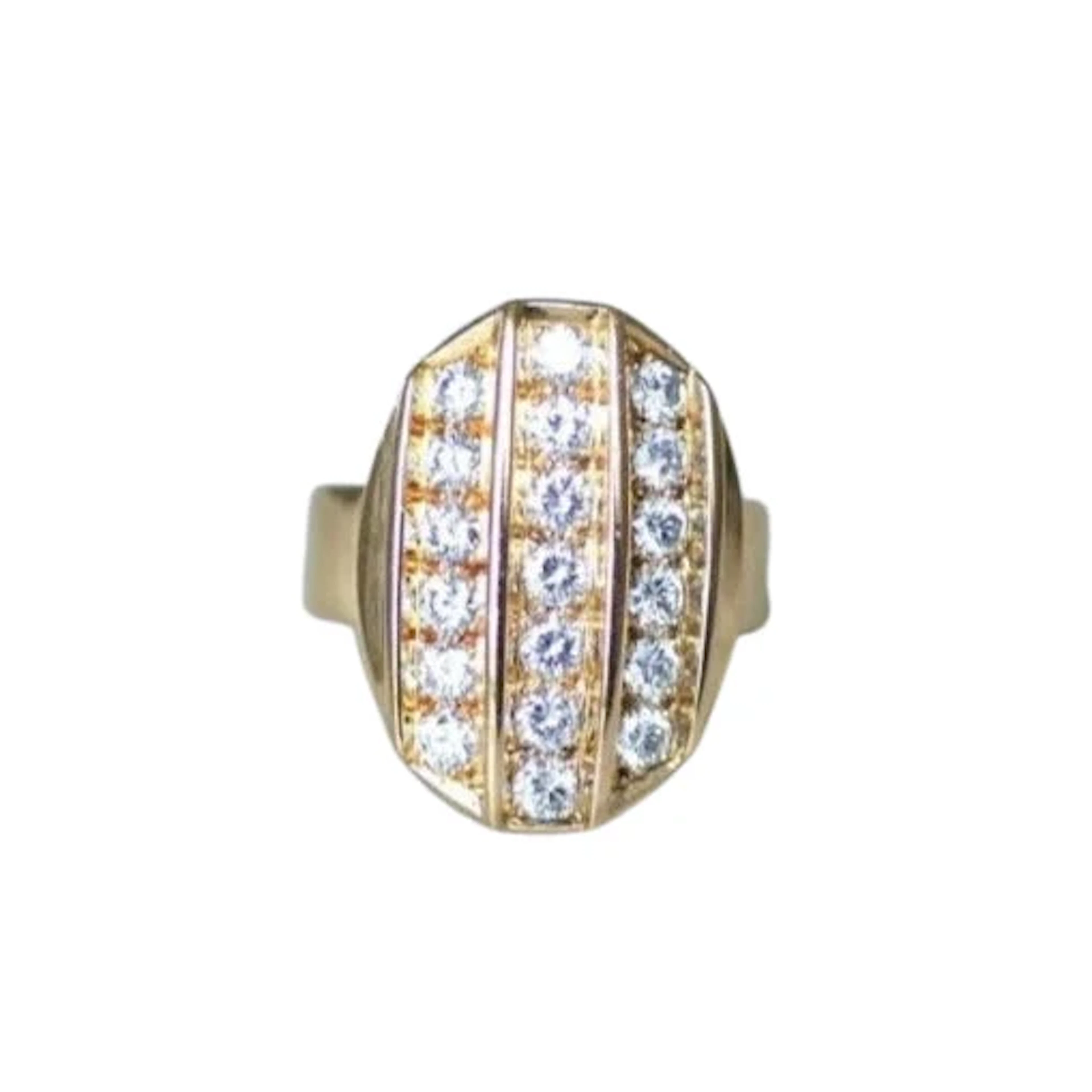 Yellow Gold Diamond Plate Ring