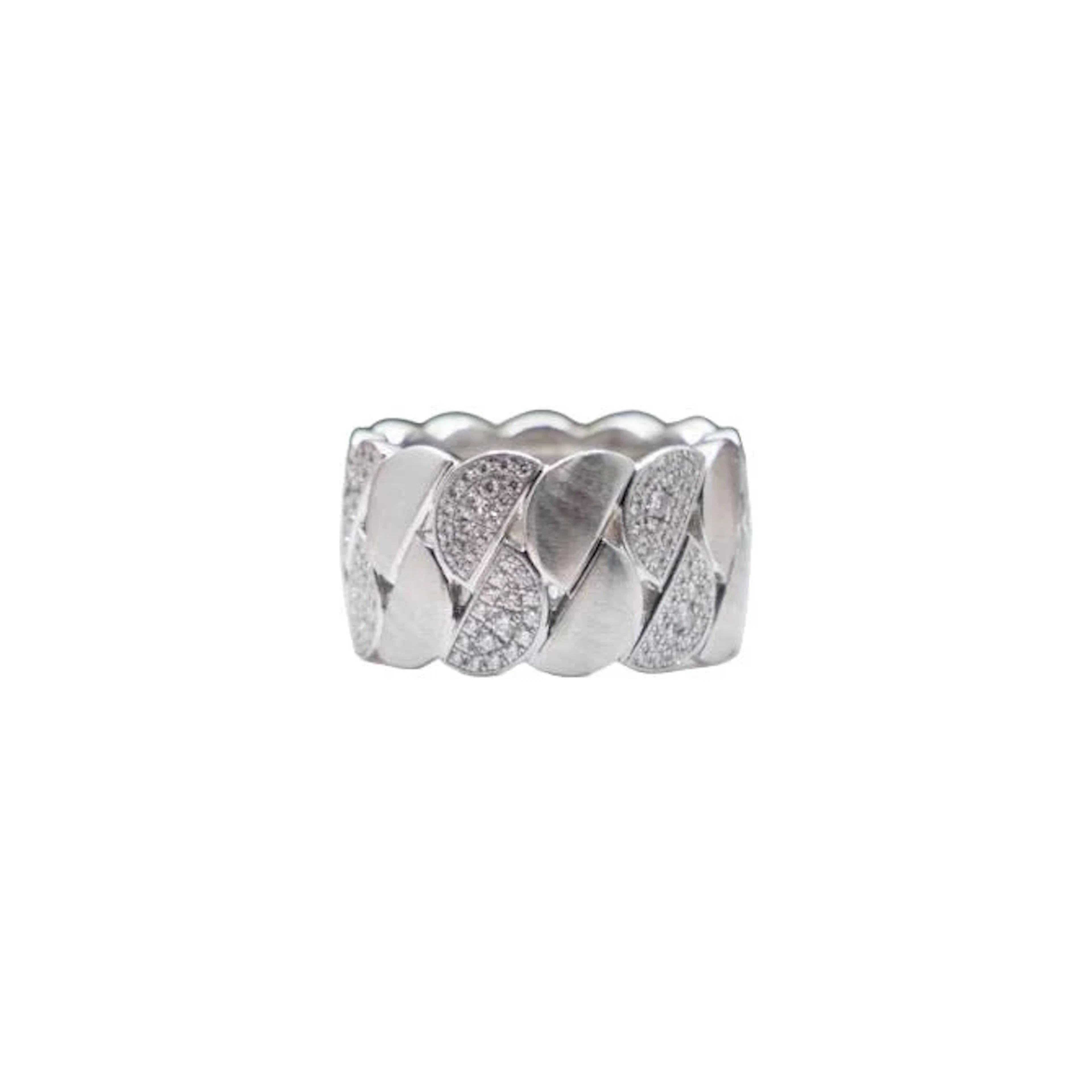 Ring CARTIER "La Dona XL" headband in white gold and diamonds