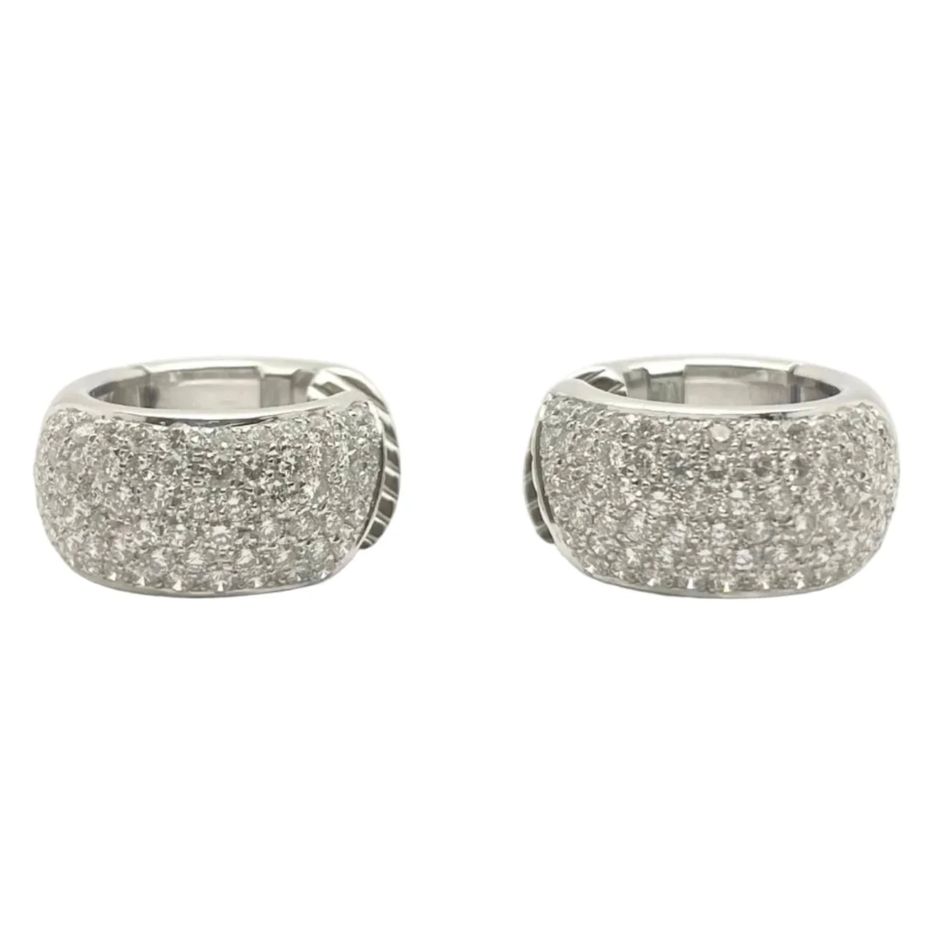 White gold and diamond Hoop earrings