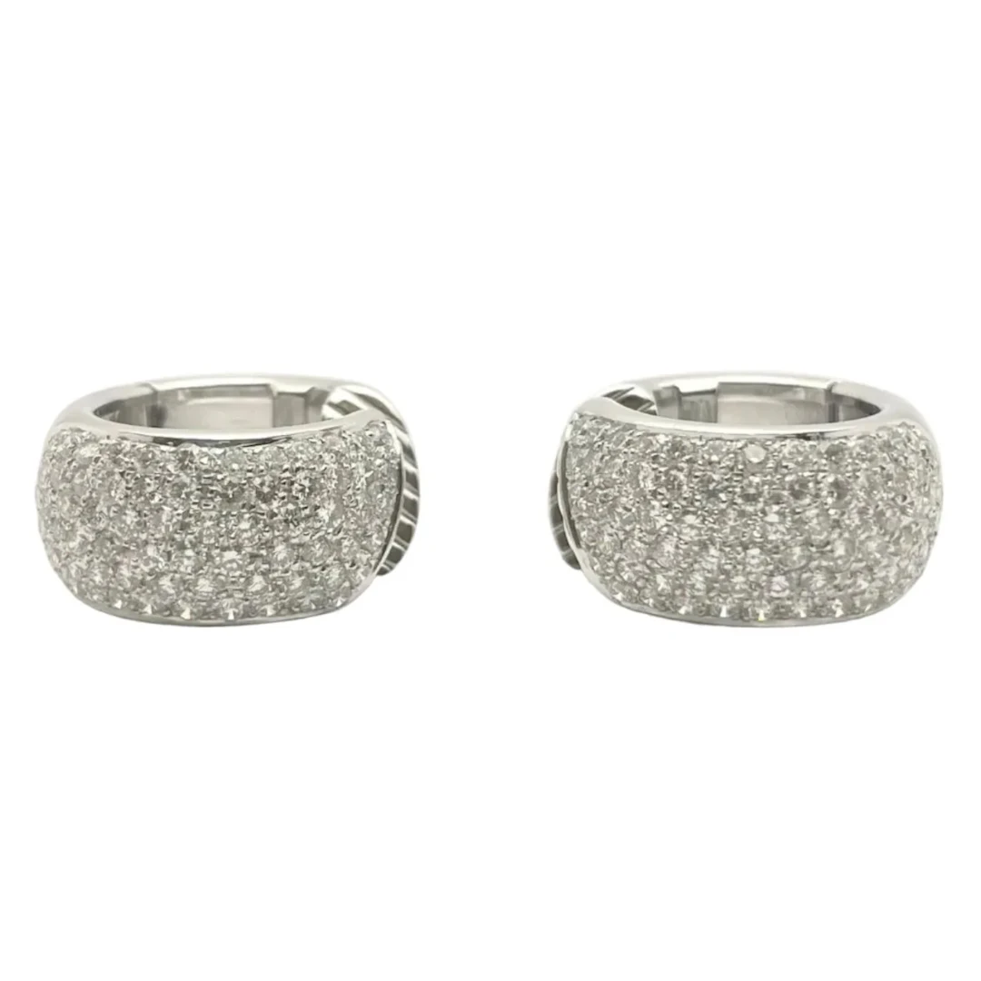 White gold and diamond Hoop earrings