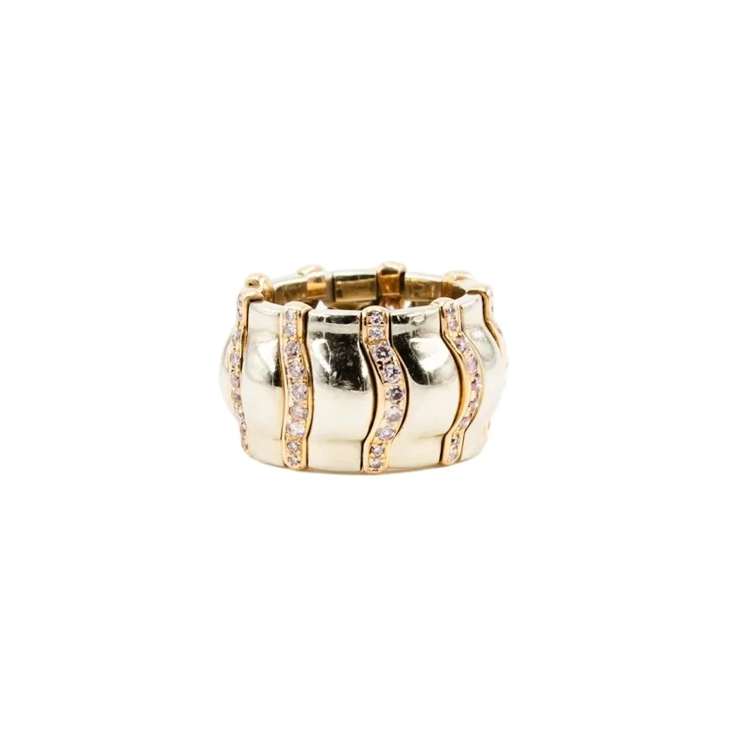 PIAGET Headband Ring in White gold, Rose gold, Pink sapphires and Diamonds