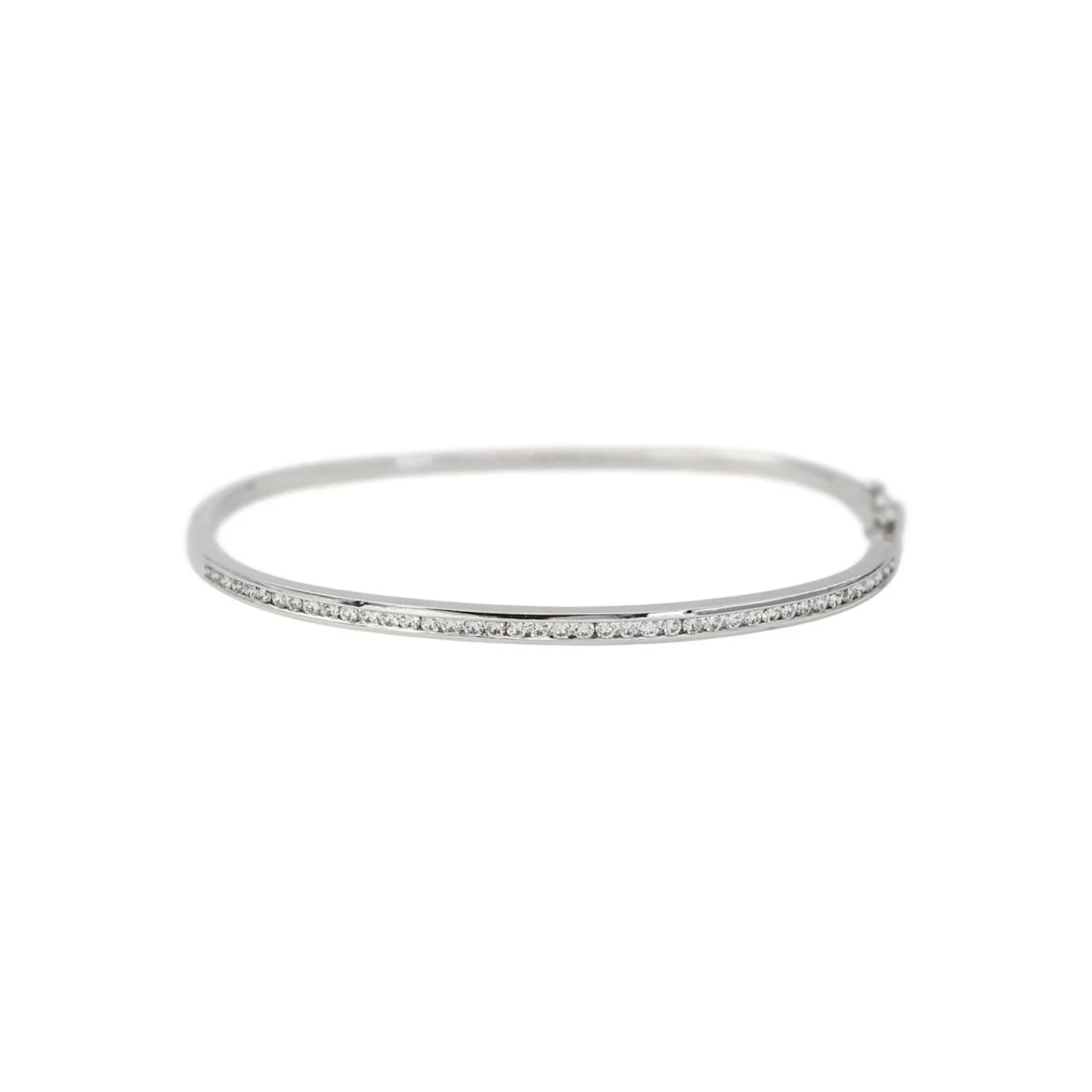 White Gold Diamond Bangle Bracelet