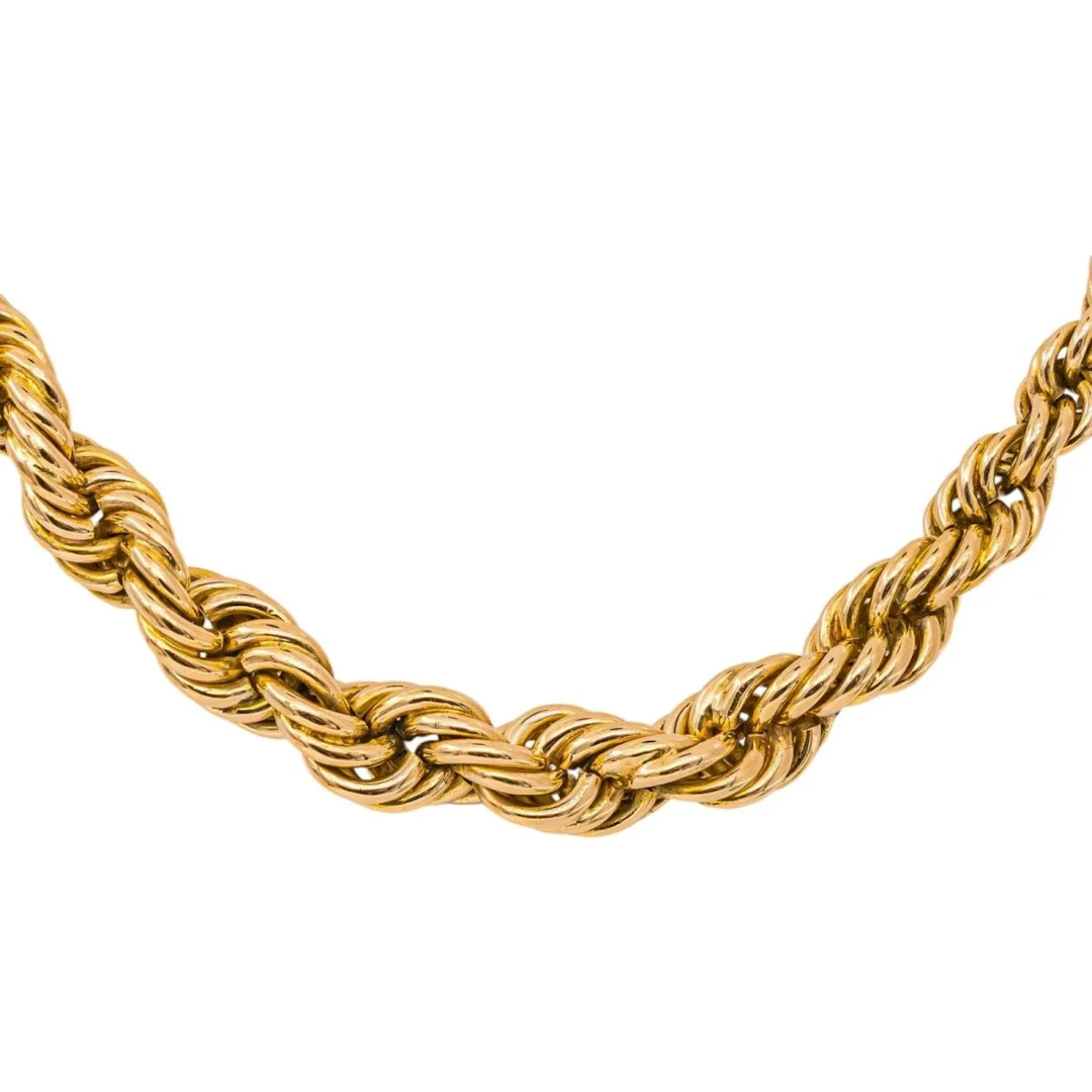 Rose Gold Rope-Link Necklace