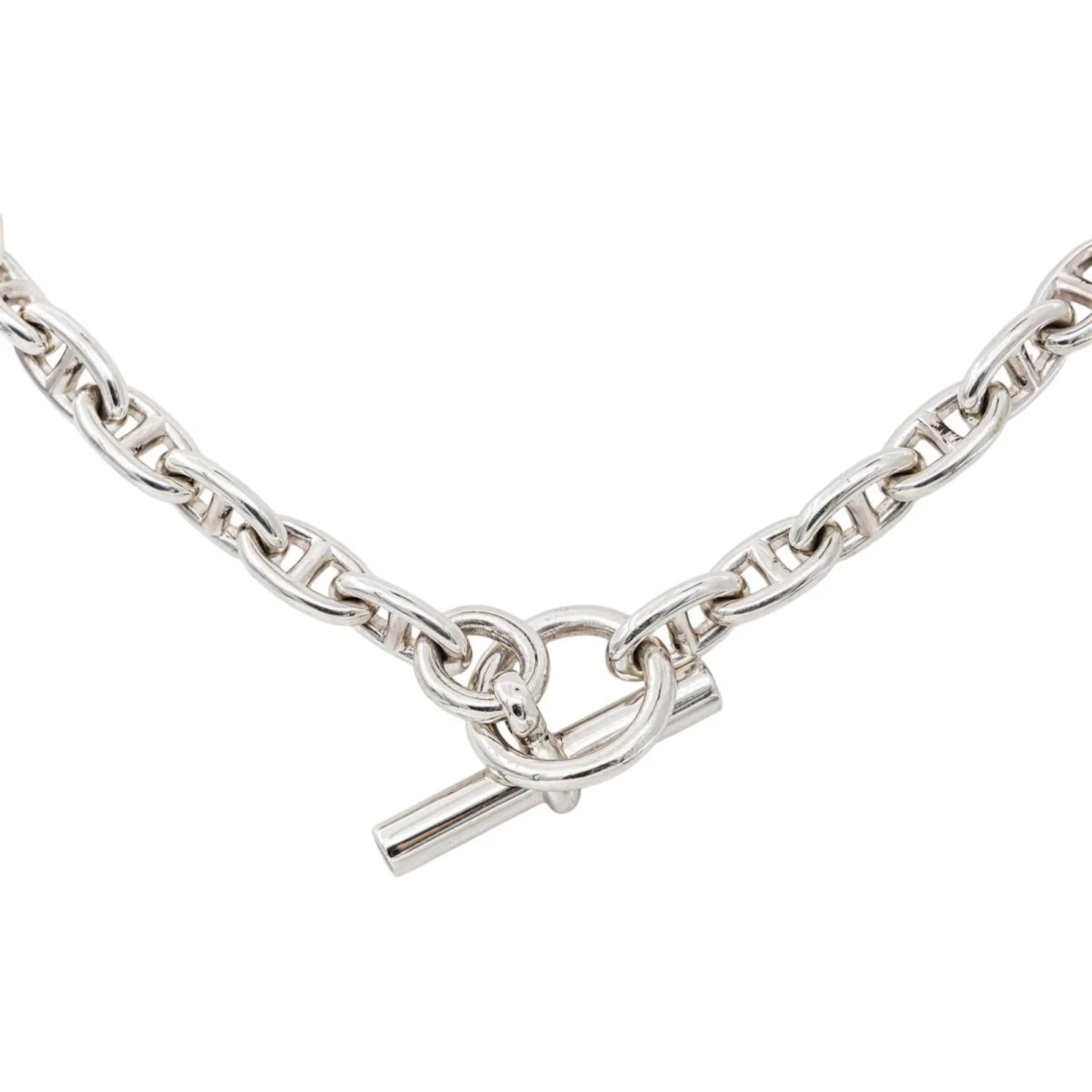 Hermès Pierre Lefèvre Anchor Chain Necklace, Silver