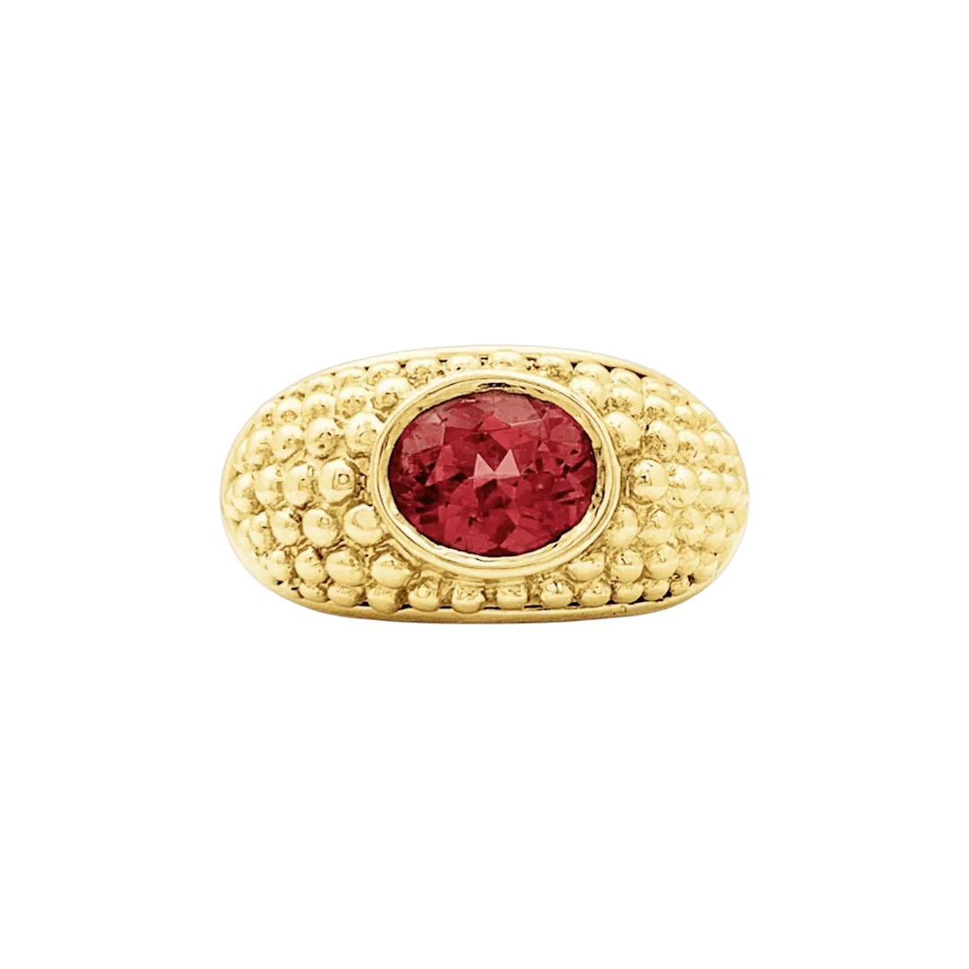 Bague Jonc HÉRAIL "Babul Work" en or jaune et tourmaline