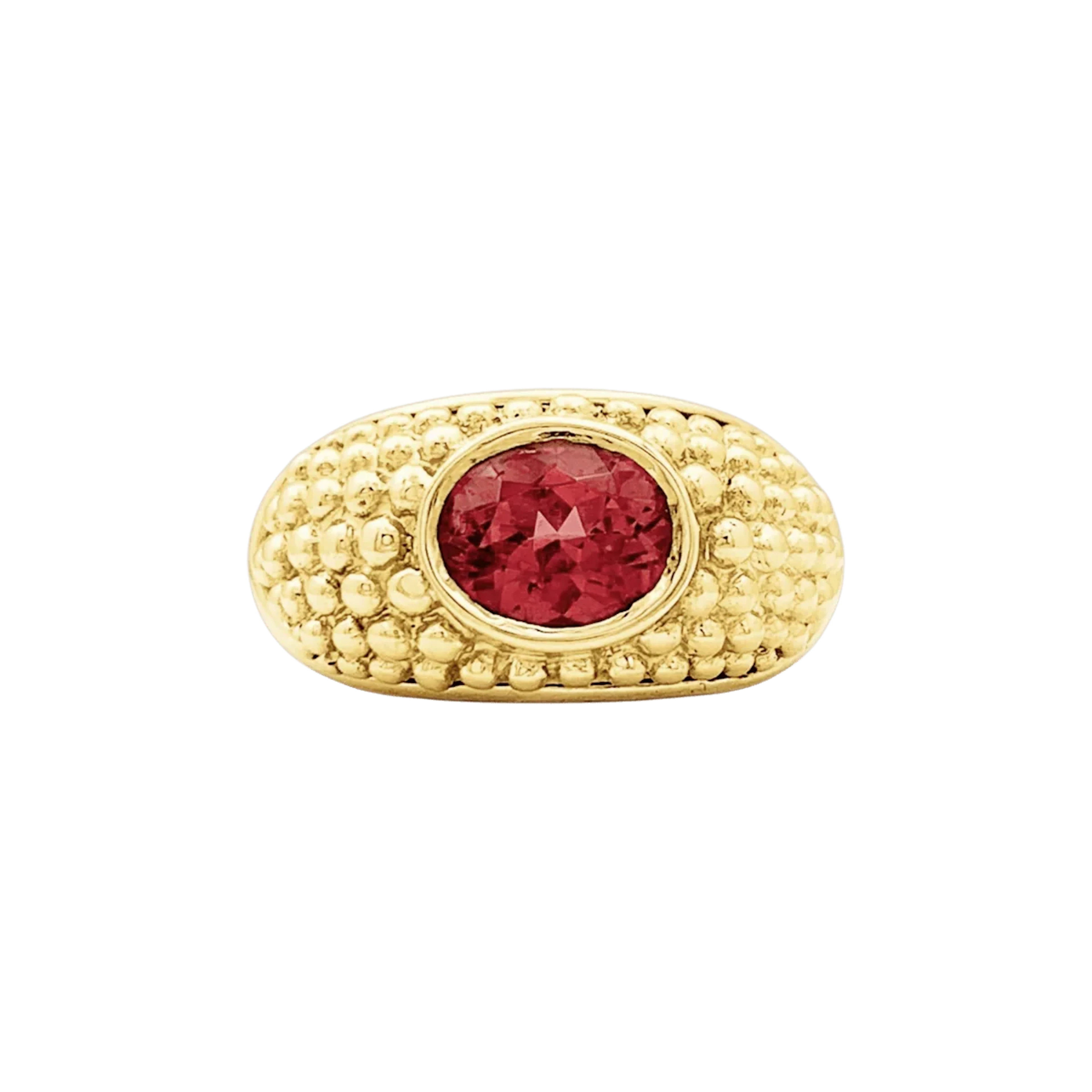 Bague Jonc HÉRAIL "Babul Work" en or jaune et tourmaline
