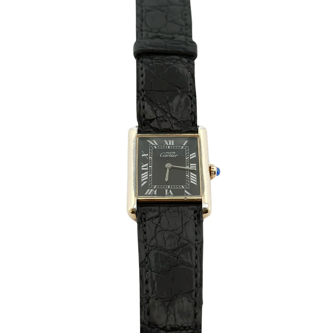 CARTIER "Tank Must" watch in yellow gold-plated and Vermeil