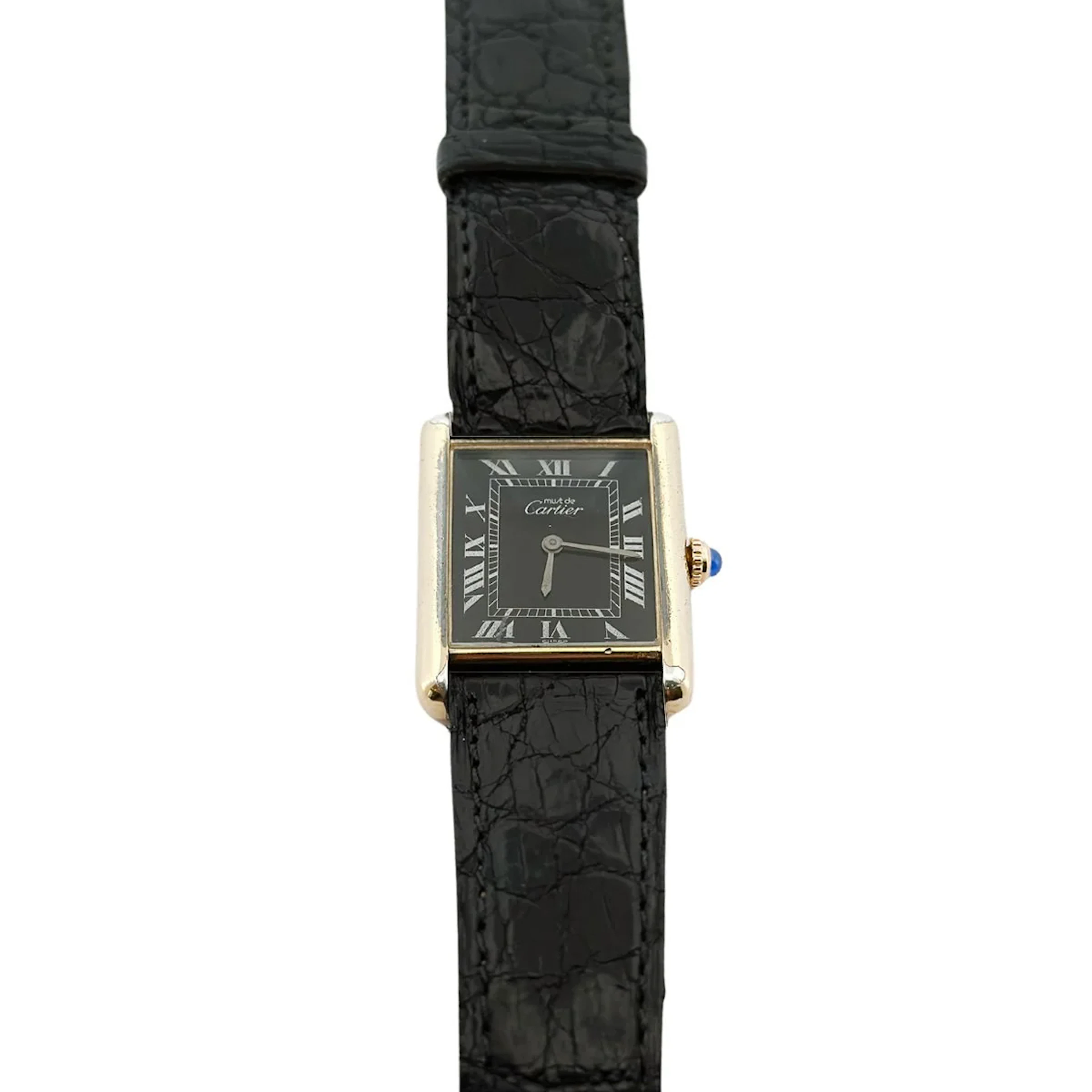 CARTIER "Tank Must" watch in yellow gold-plated and Vermeil