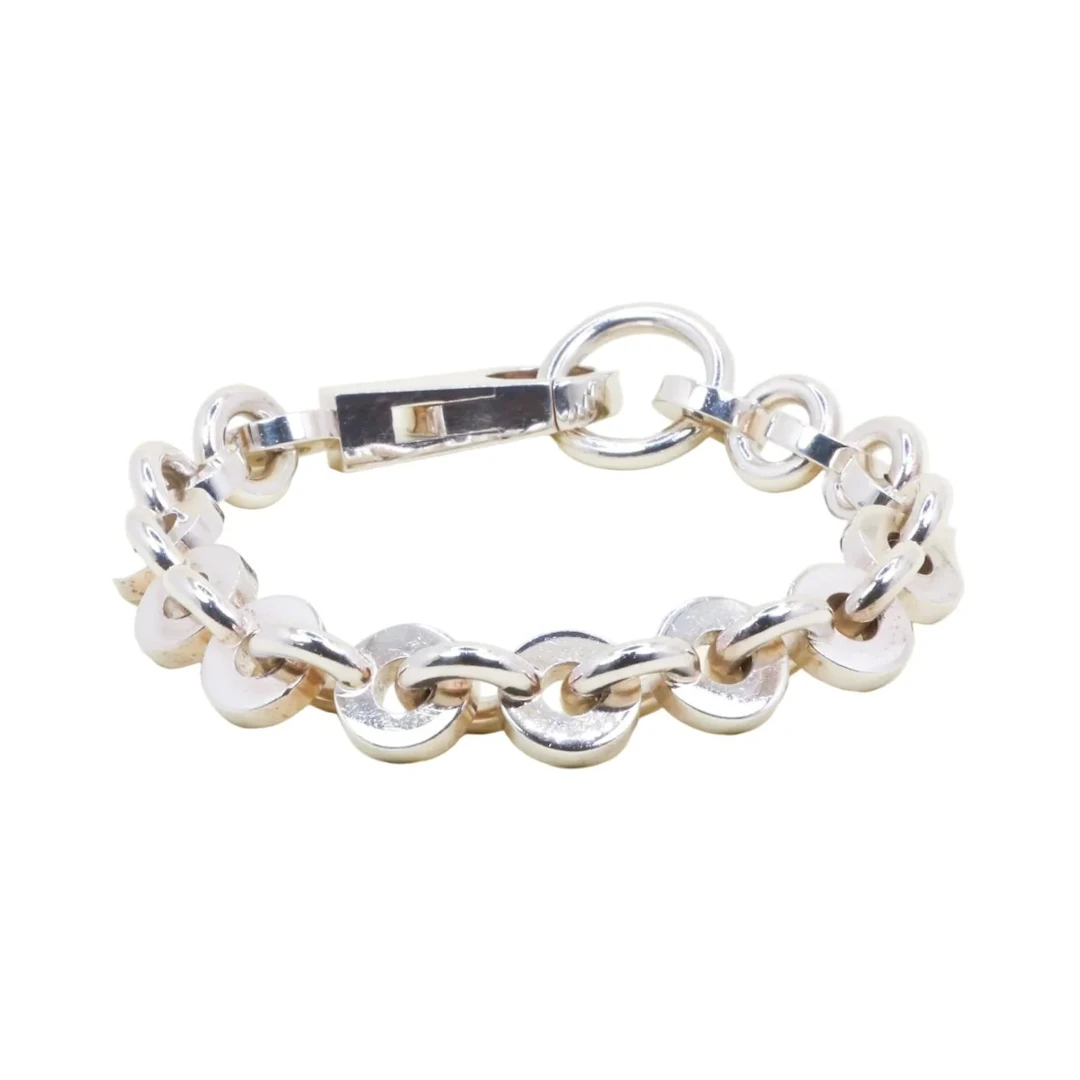 HERMÈS "Voltige" Silver Link Bracelet