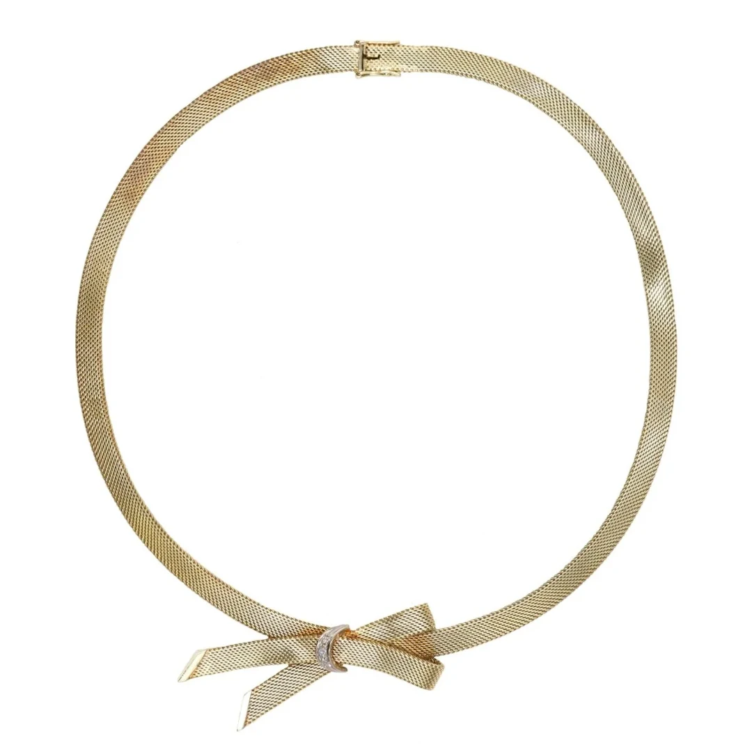 Necklace Maille in yellow gold and diamonds
