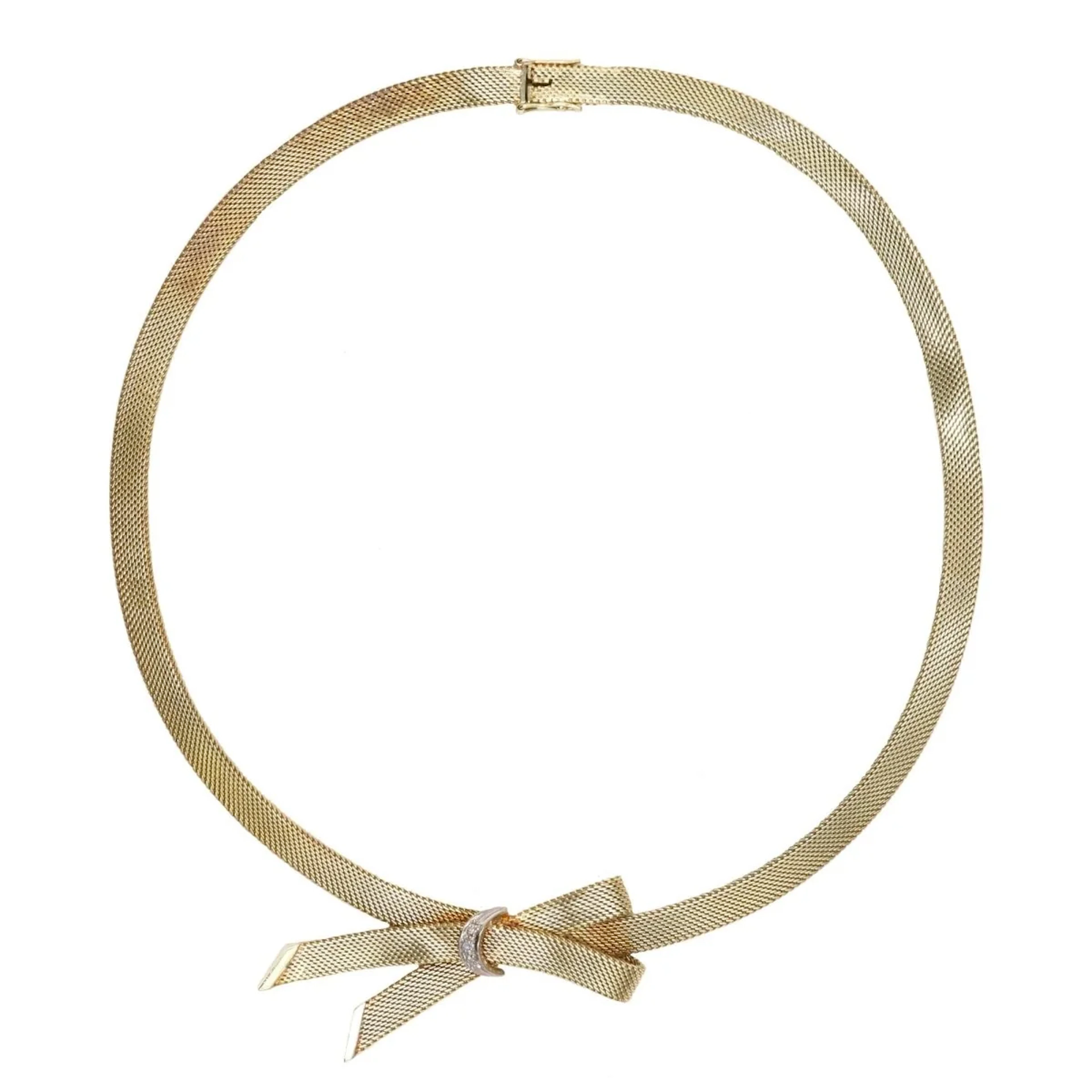 Necklace Maille in yellow gold and diamonds