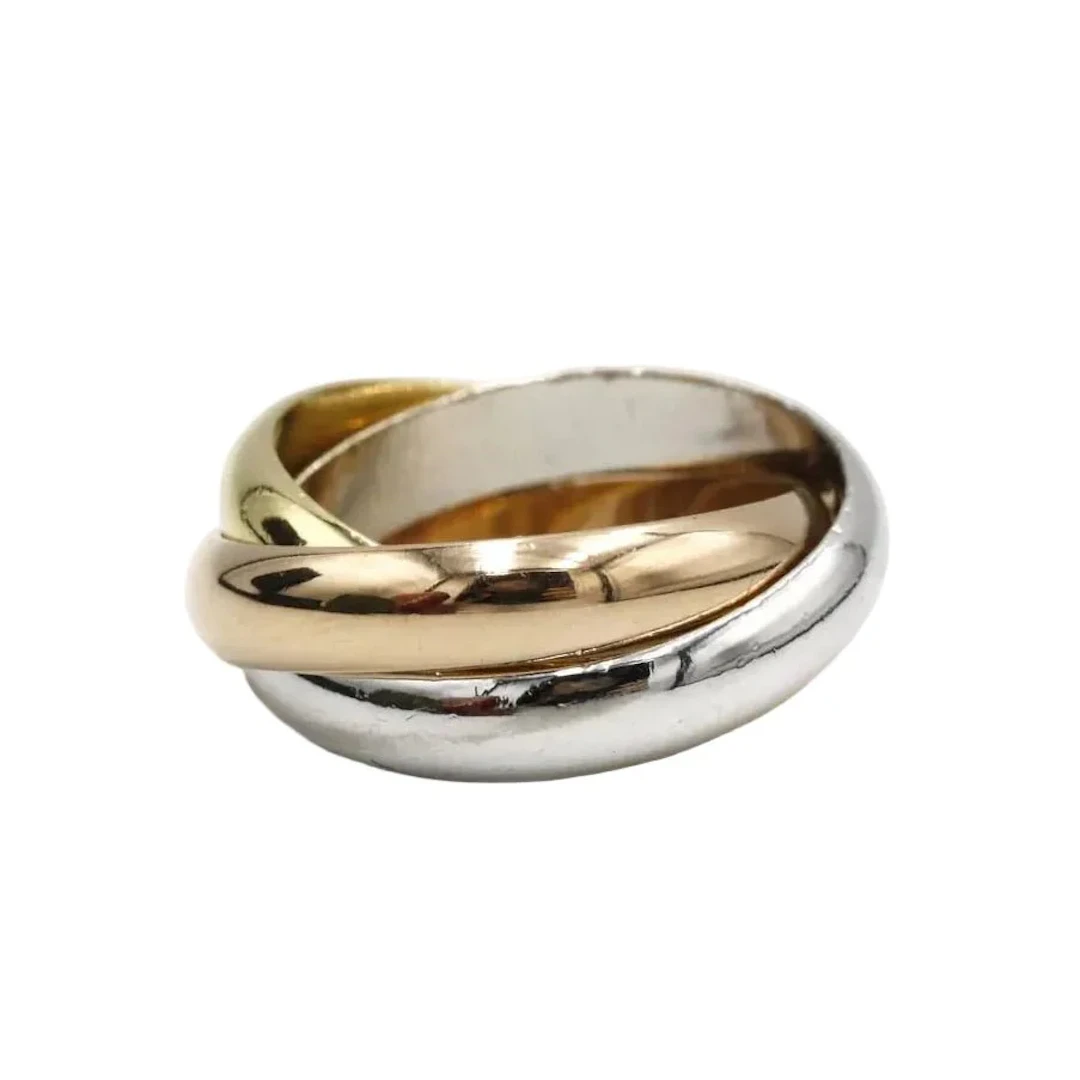 CARTIER "Trinity" Wedding band in white gold, yellow gold, and rose gold