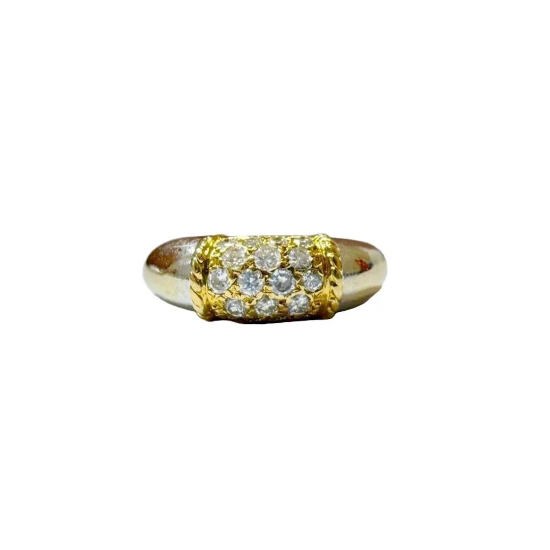 Ring VAN CLEEF & ARPELS "Philippine" in yellow gold and white, and diamonds