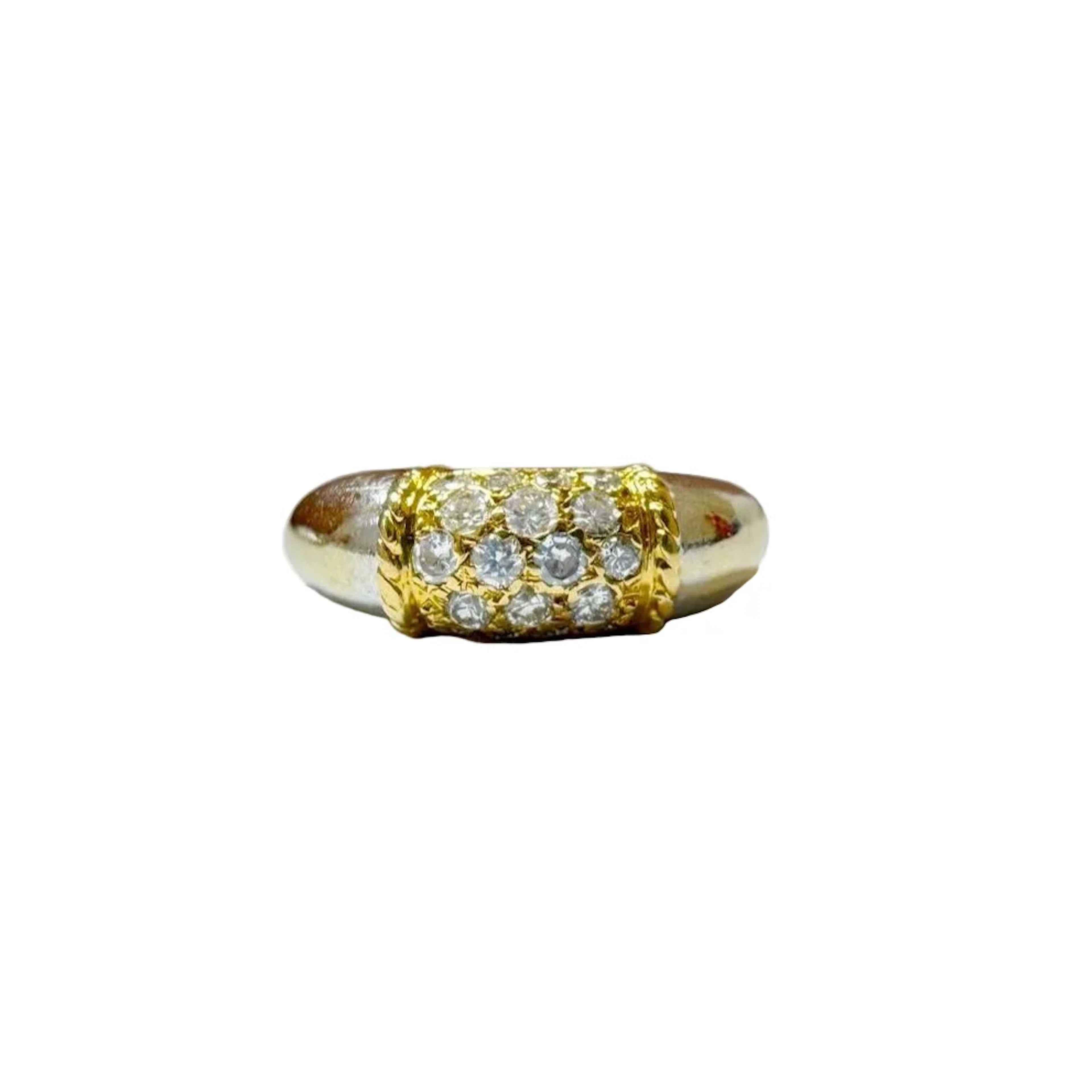 Ring VAN CLEEF & ARPELS "Philippine" in yellow gold and white, and diamonds