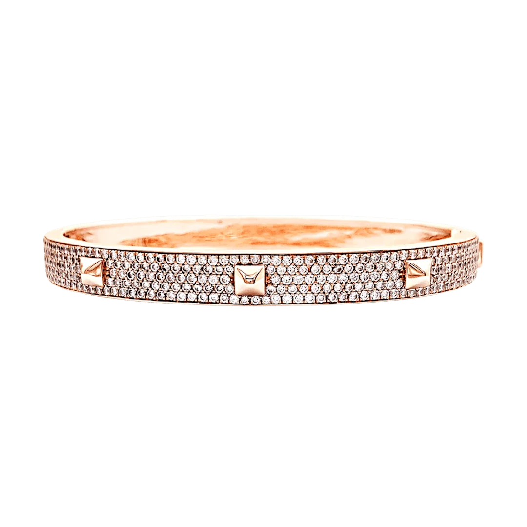 Bracelet MESSIKA "Spiky" snap ring in rose gold and diamonds