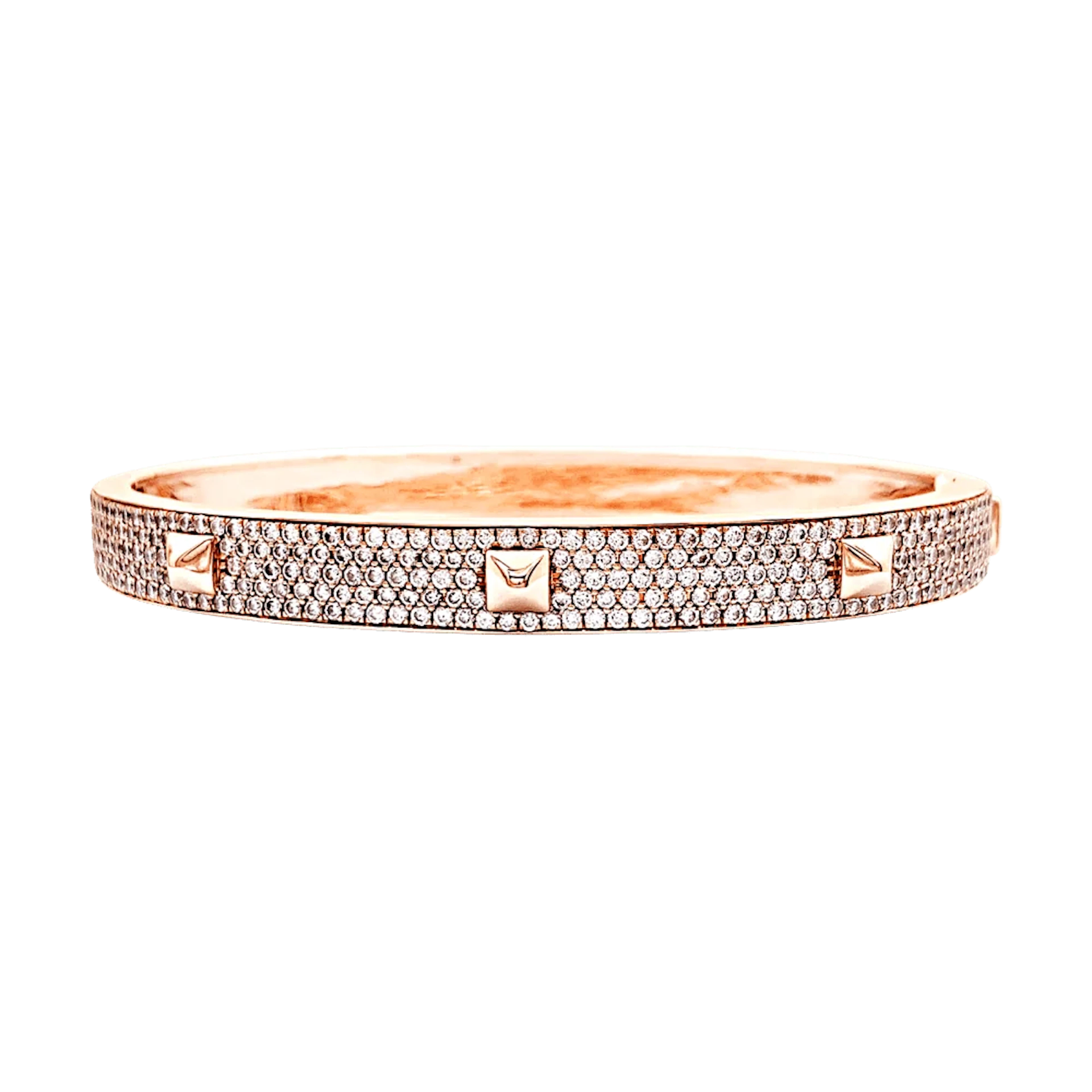 Bracelet MESSIKA "Spiky" snap ring in rose gold and diamonds