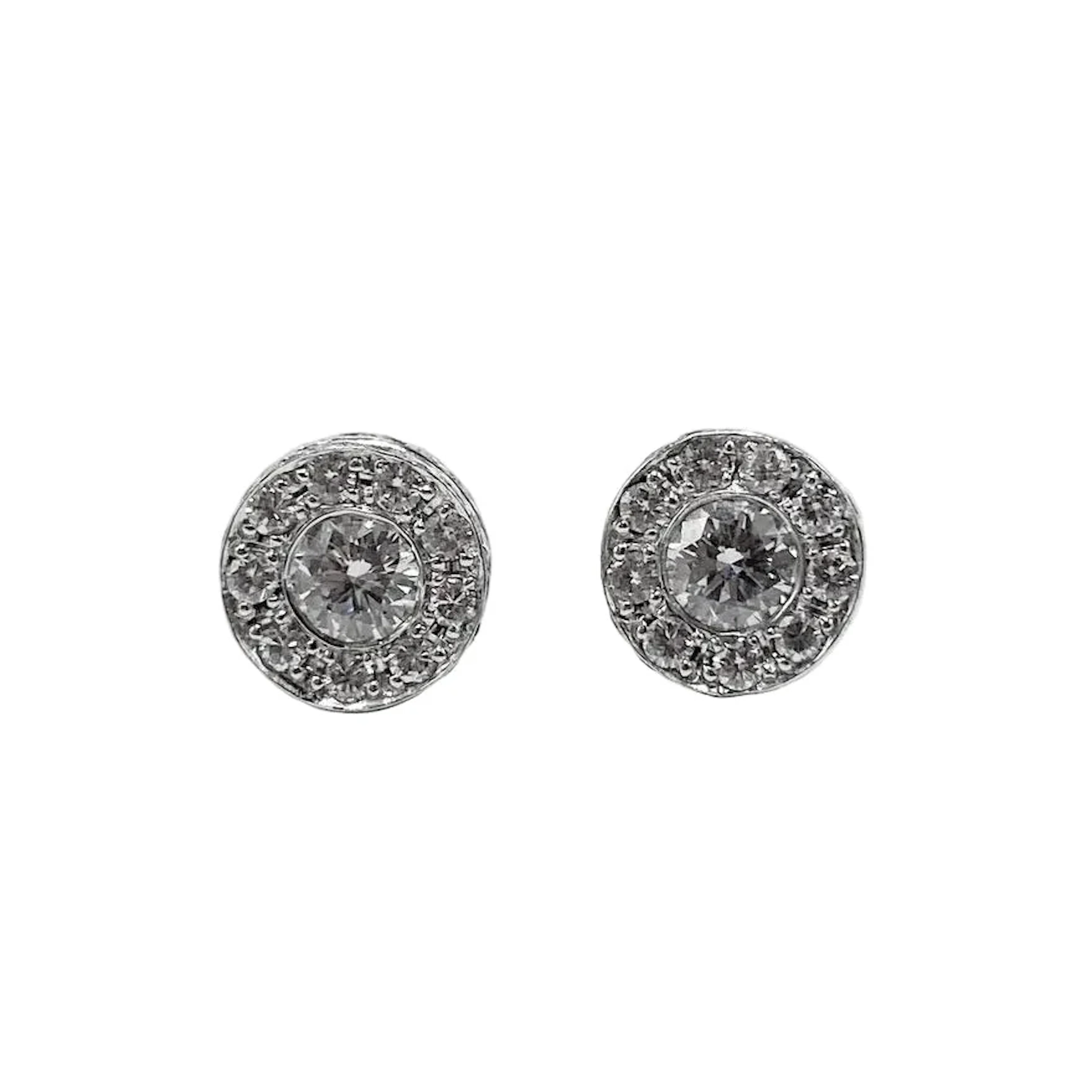 White Gold and Diamond Earrings